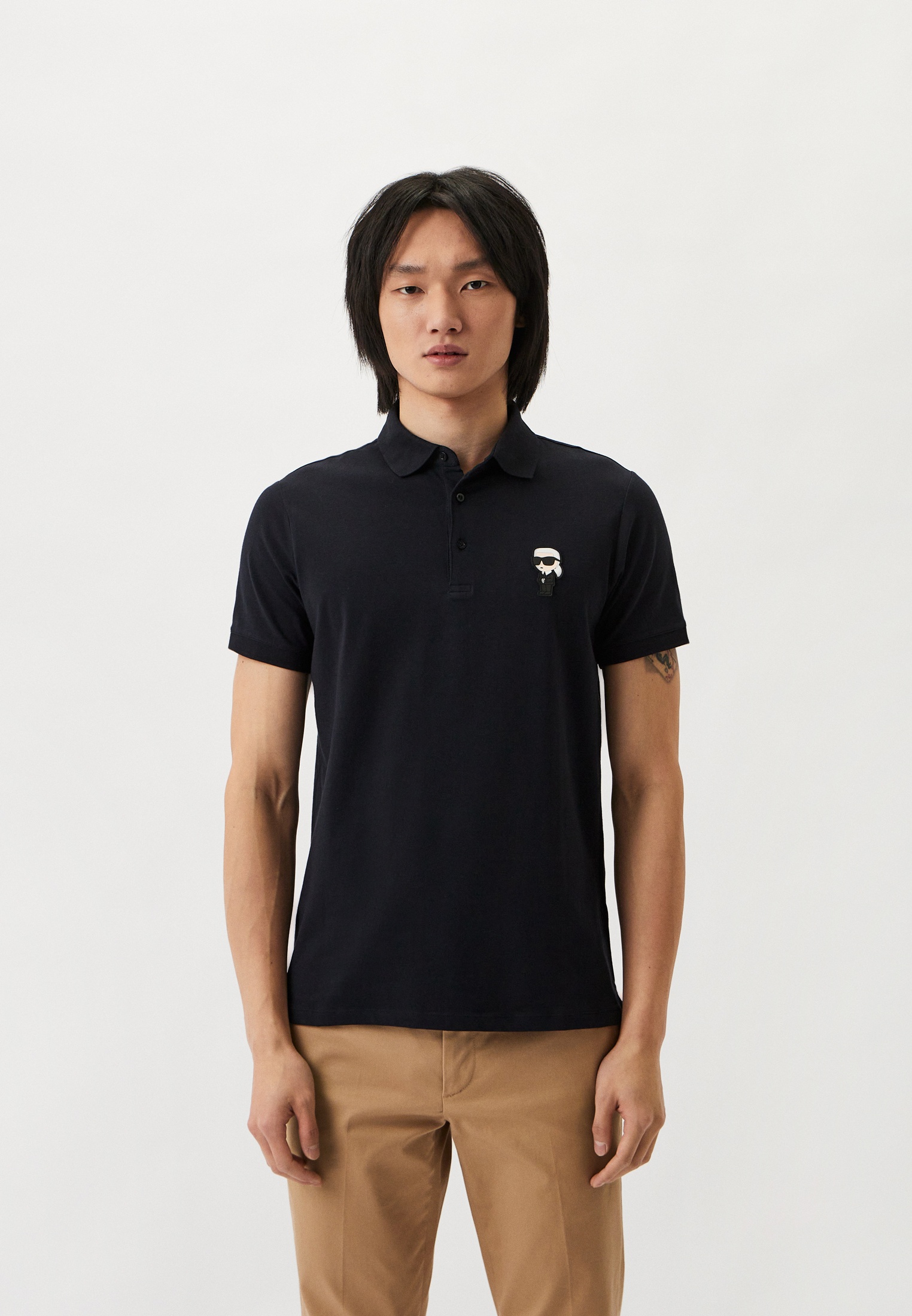 Поло Karl Lagerfeld, цвет: синий, RTLADD583101 — купить в интернет ...