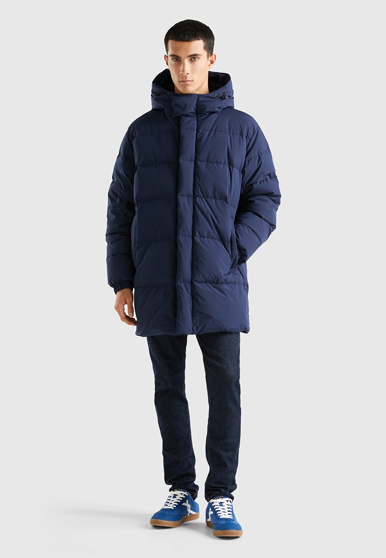 Пуховик United Colors of Benetton, цвет: синий, RTLADD631901 — купить в ...