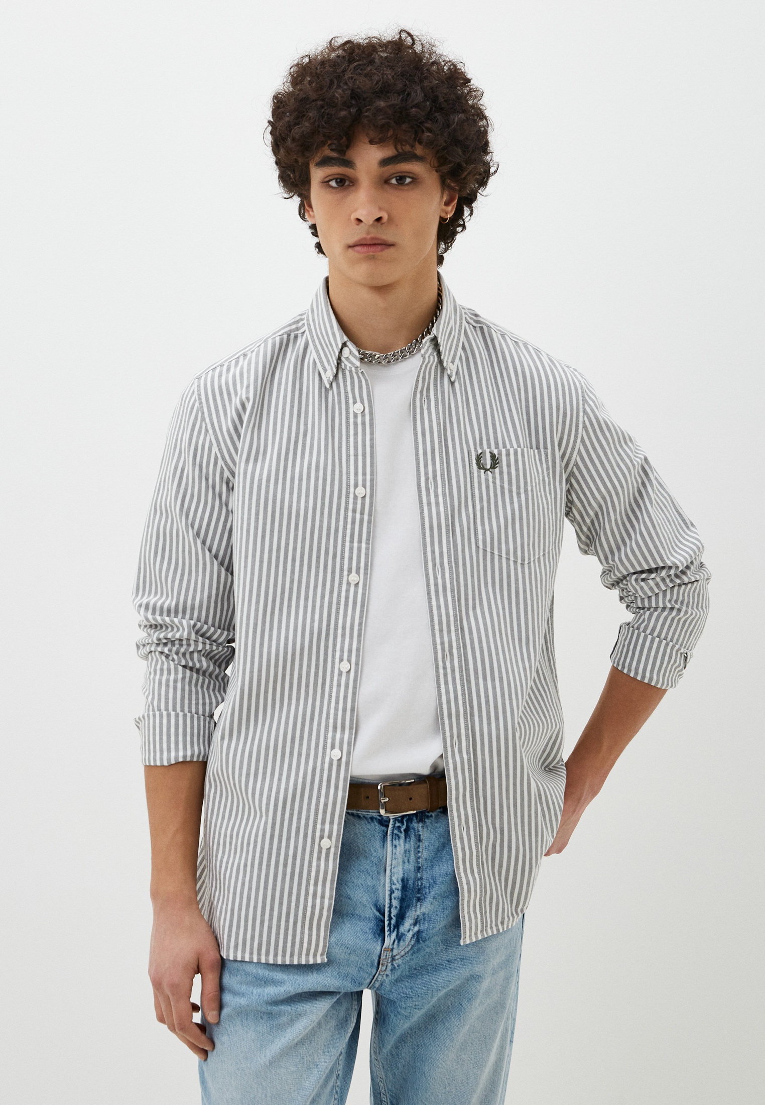 Рубашка Fred Perry, цвет: серый, RTLADD742201 — купить в интернет ...