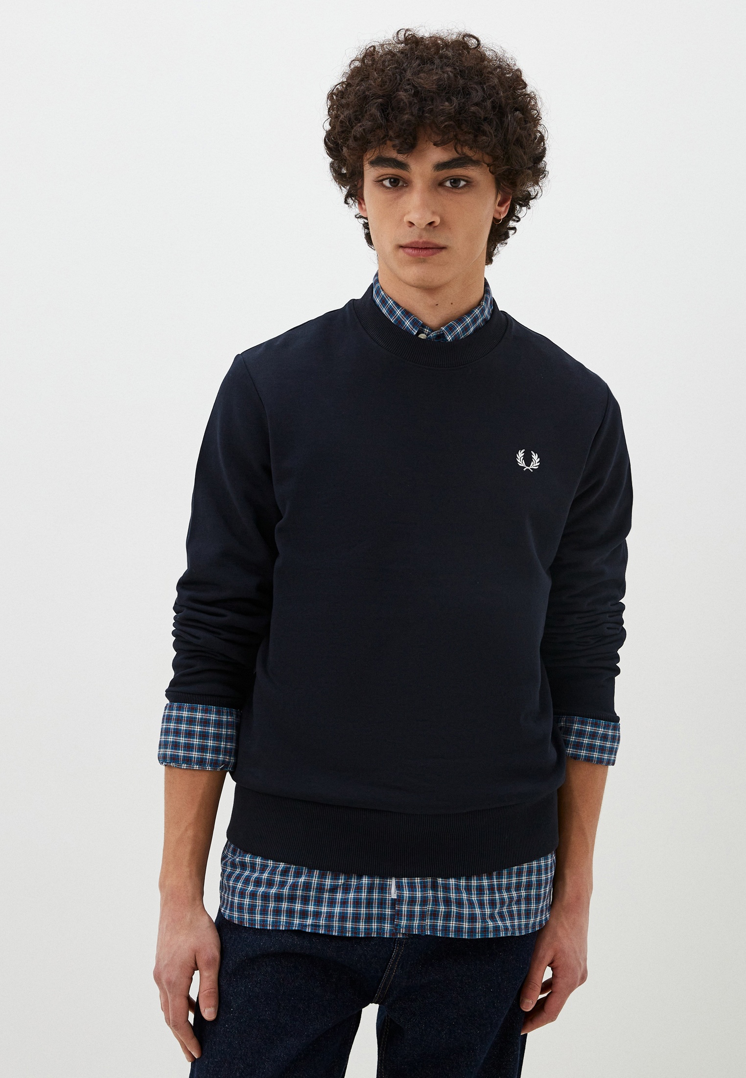 Свитшот Fred Perry, цвет: синий, RTLADV478901 — купить в интернет ...