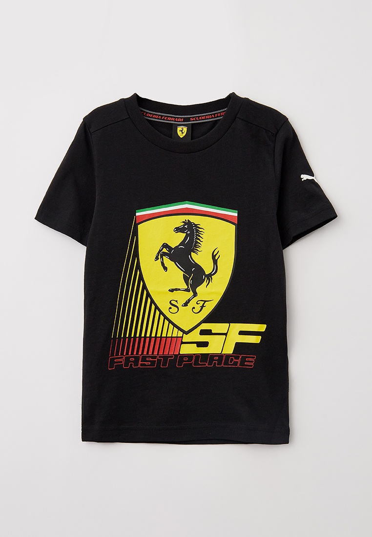 Футболка PUMA Ferrari Race Colored Big Shield Tee PUMA, цвет: черный ...