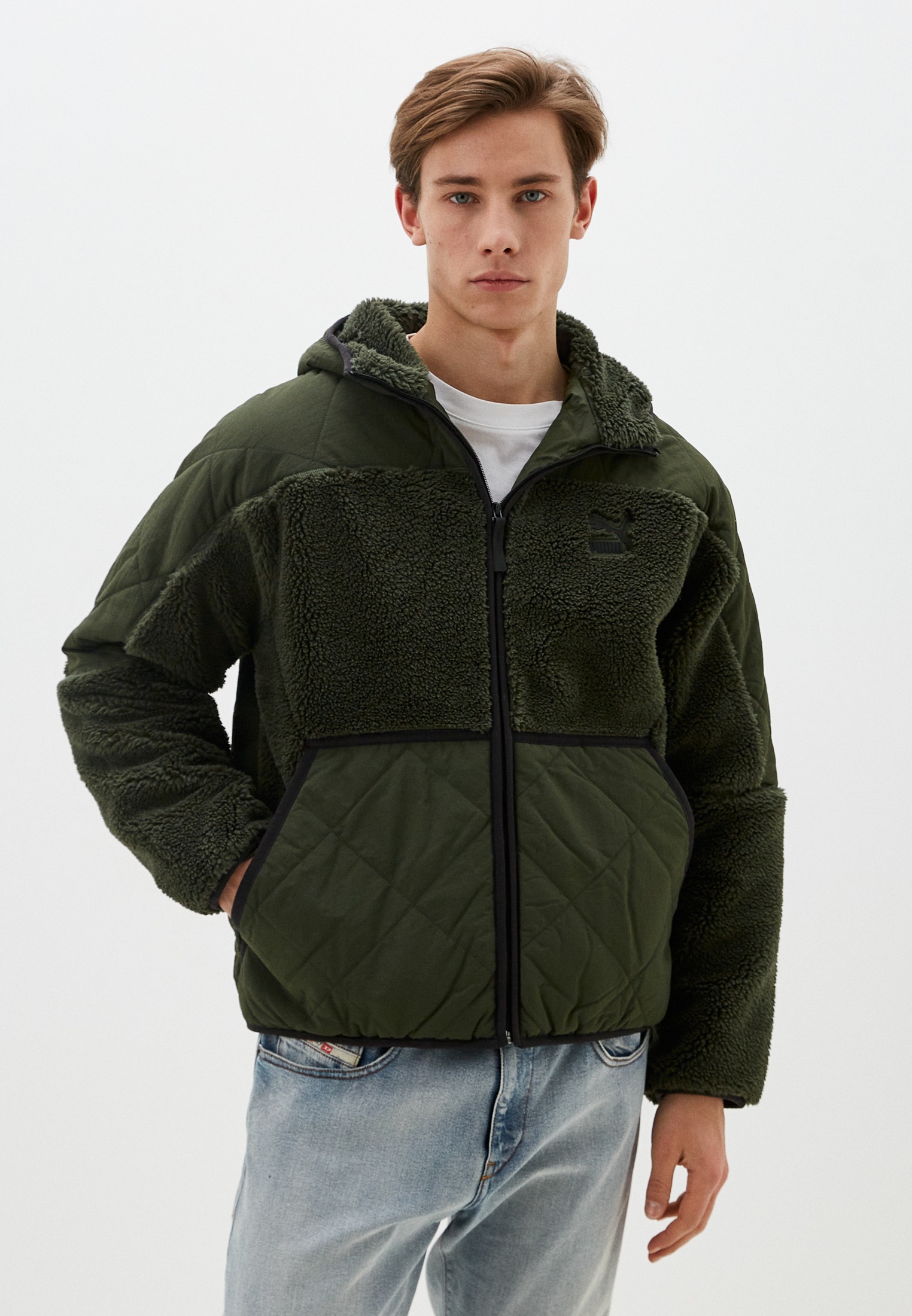 Куртка утепленная PUMA Classics Utility Jacket Myrtle, цвет: хаки