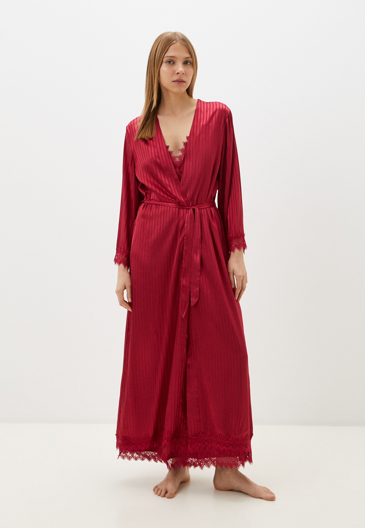 Халат и сорочка ночная Fielsi, цвет: бордовый, RTLADE382801 — купить в ...