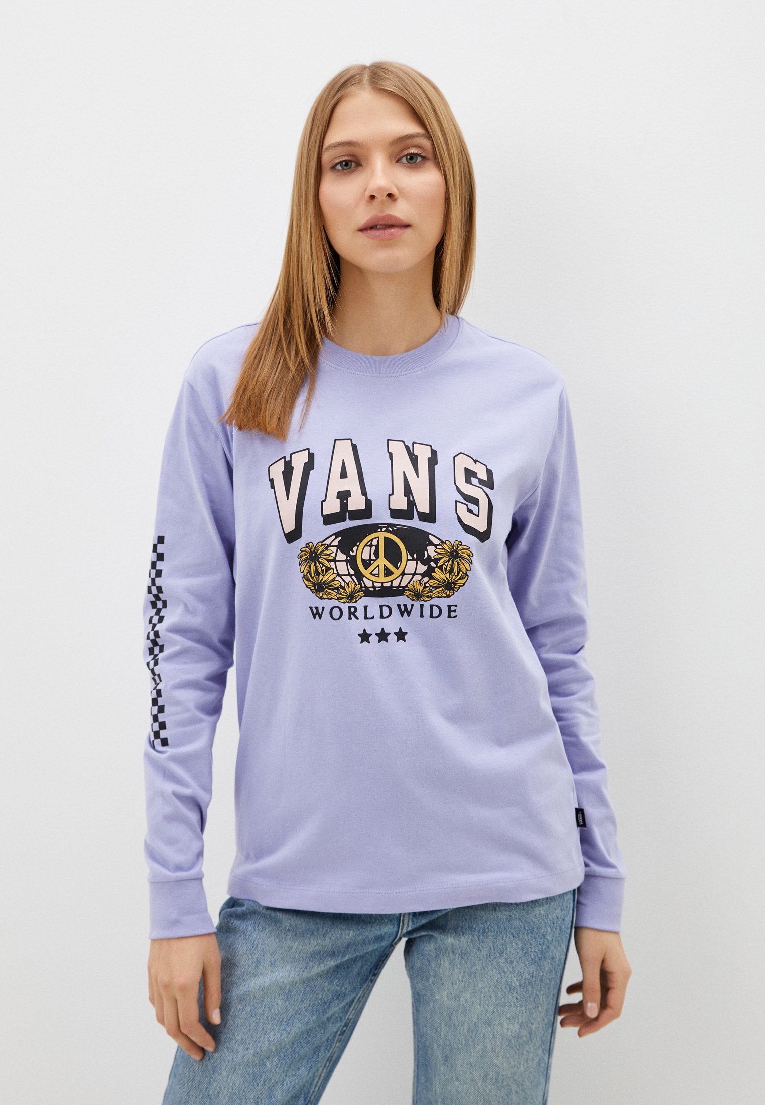 Лонгслив Vans, цвет: фиолетовый, RTLADE619601 — купить в интернет ...
