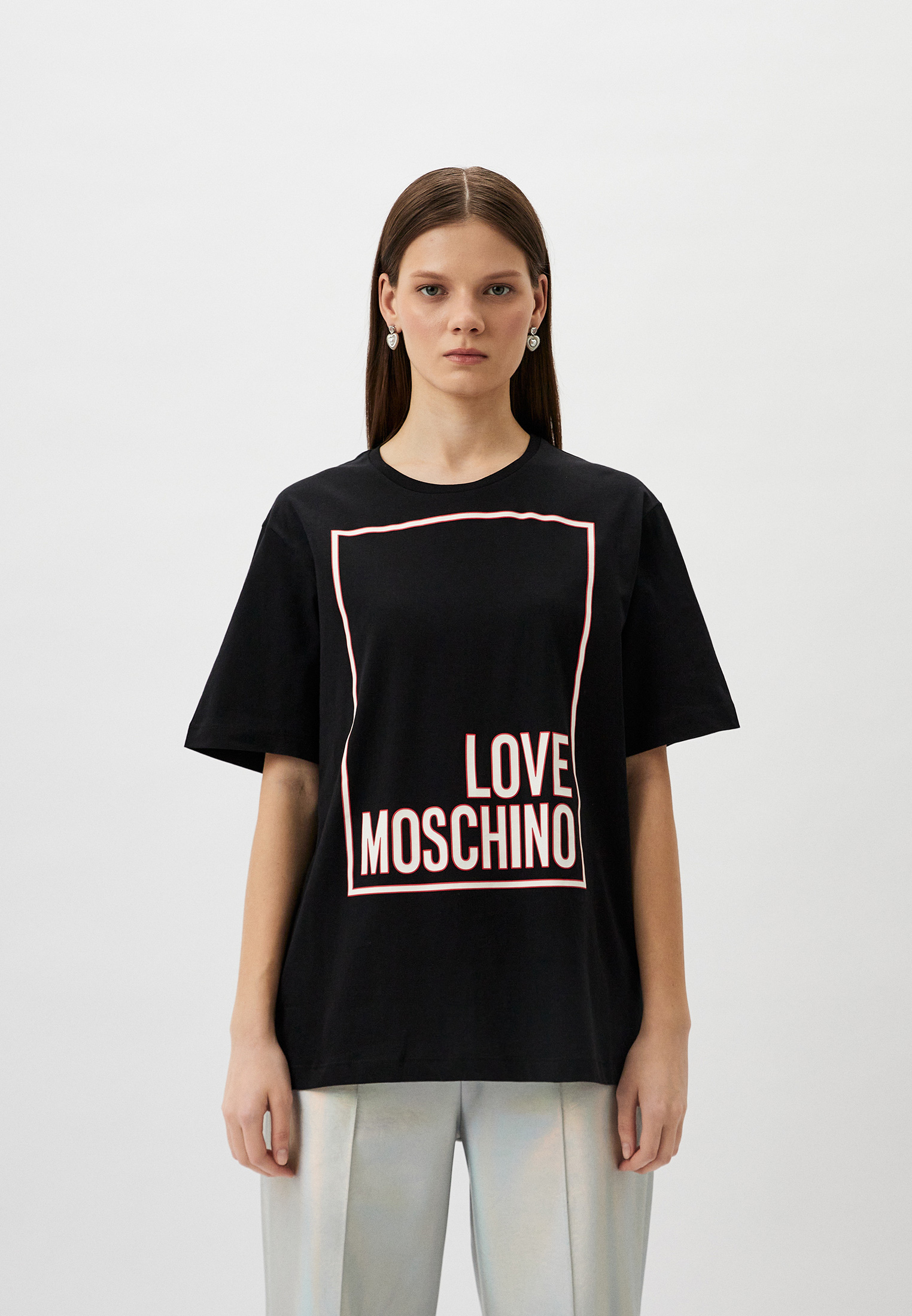 Футболка Love Moschino, цвет: черный, RTLADE769801 — купить в интернет ...