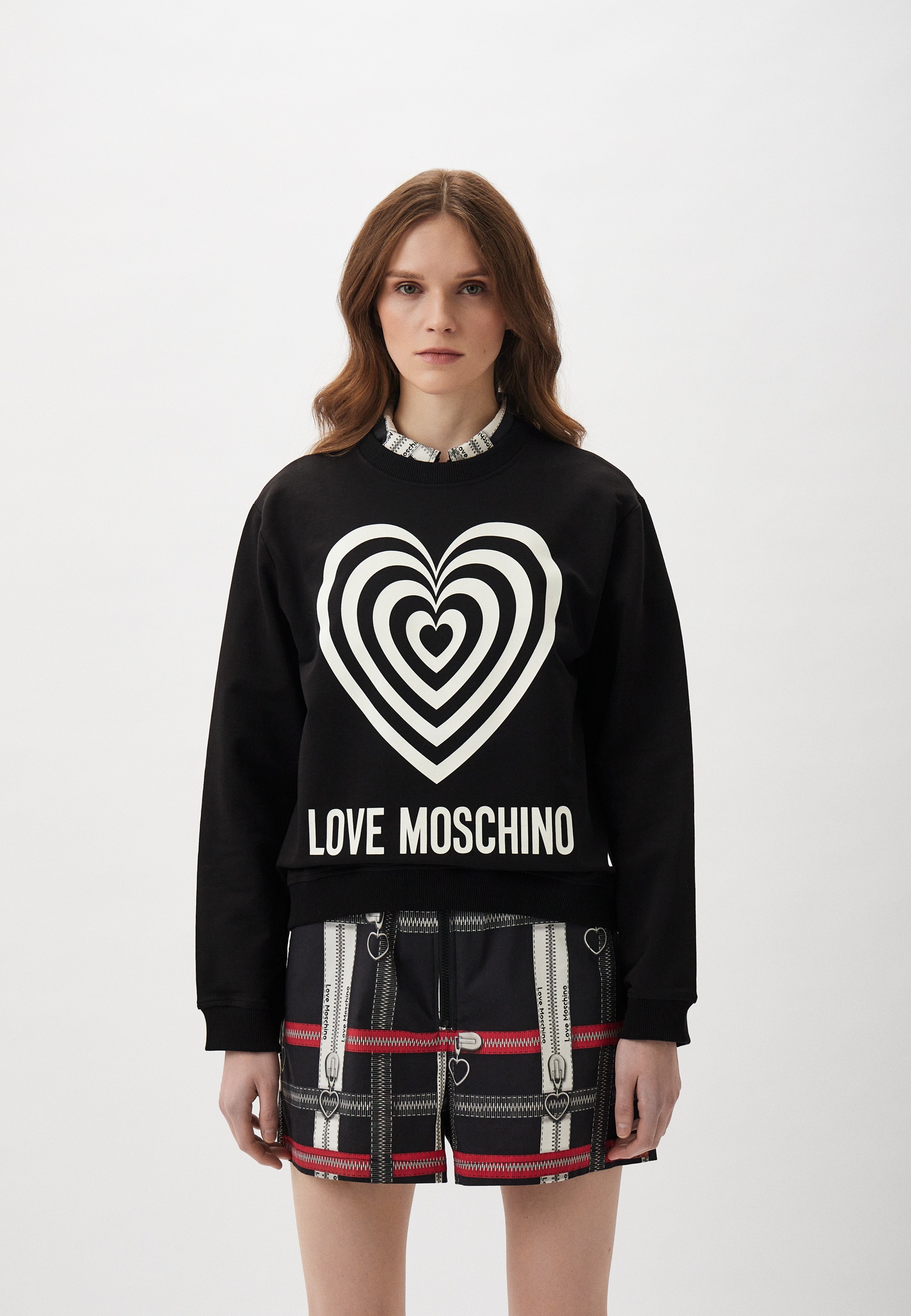 Свитшот Love Moschino, цвет: черный, RTLADE777801 — купить в интернет ...