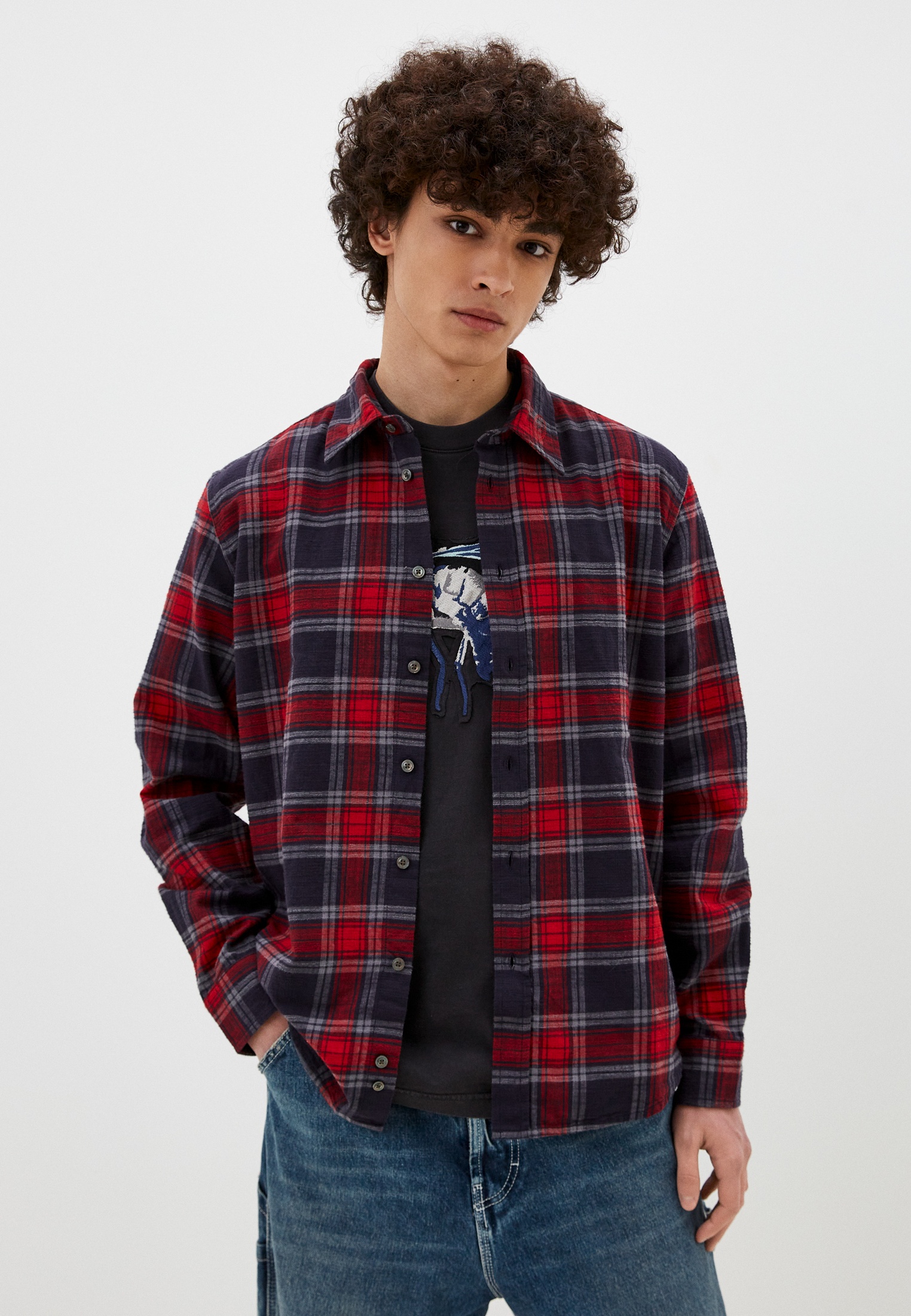 Рубашка Diesel, цвет: синий, RTLADE817601 — купить в интернет-магазине ...