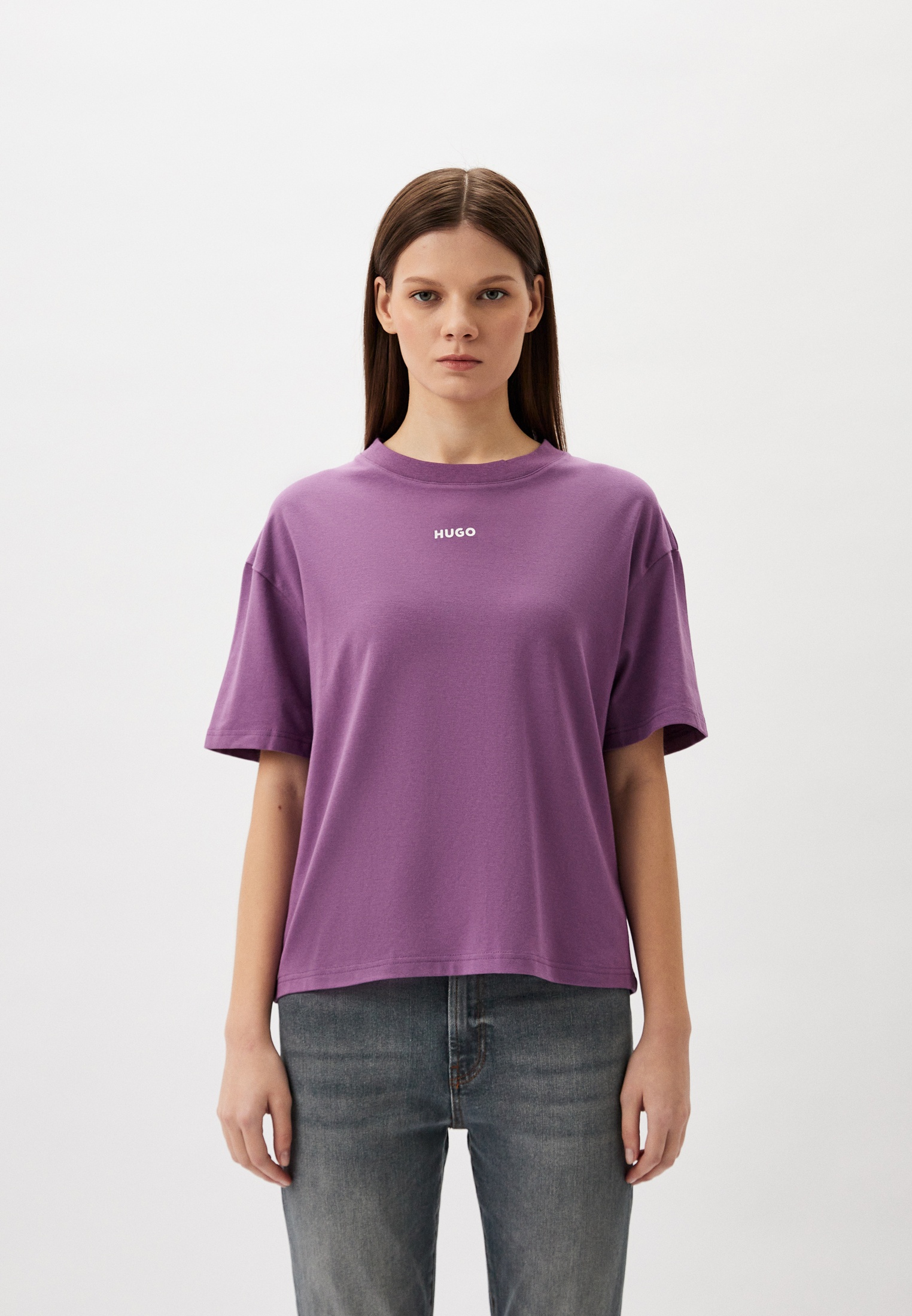 HUGO Dames Shuffle Loungewear_T_Shirt, Black1, S, zwart 1, S