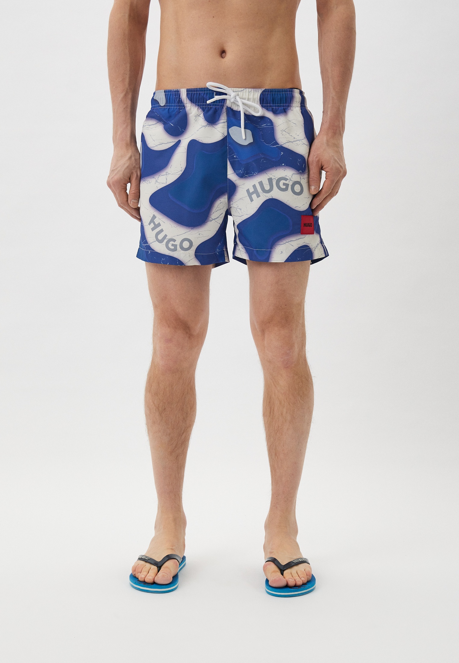 Шорты для плавания Hugo FLOWE, цвет: синий, RTLADE974801 — купить в ...
