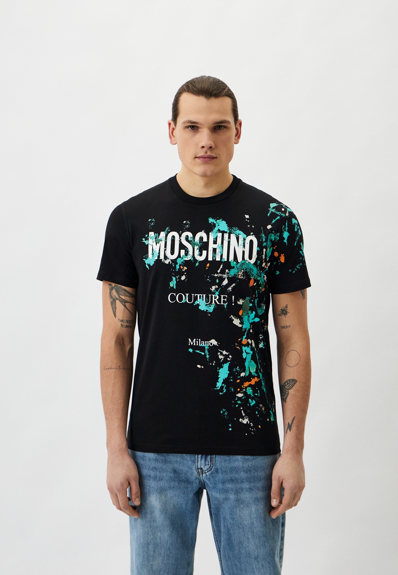 Футболка Moschino Couture, цвет: черный, RTLADF041501 — купить в ...