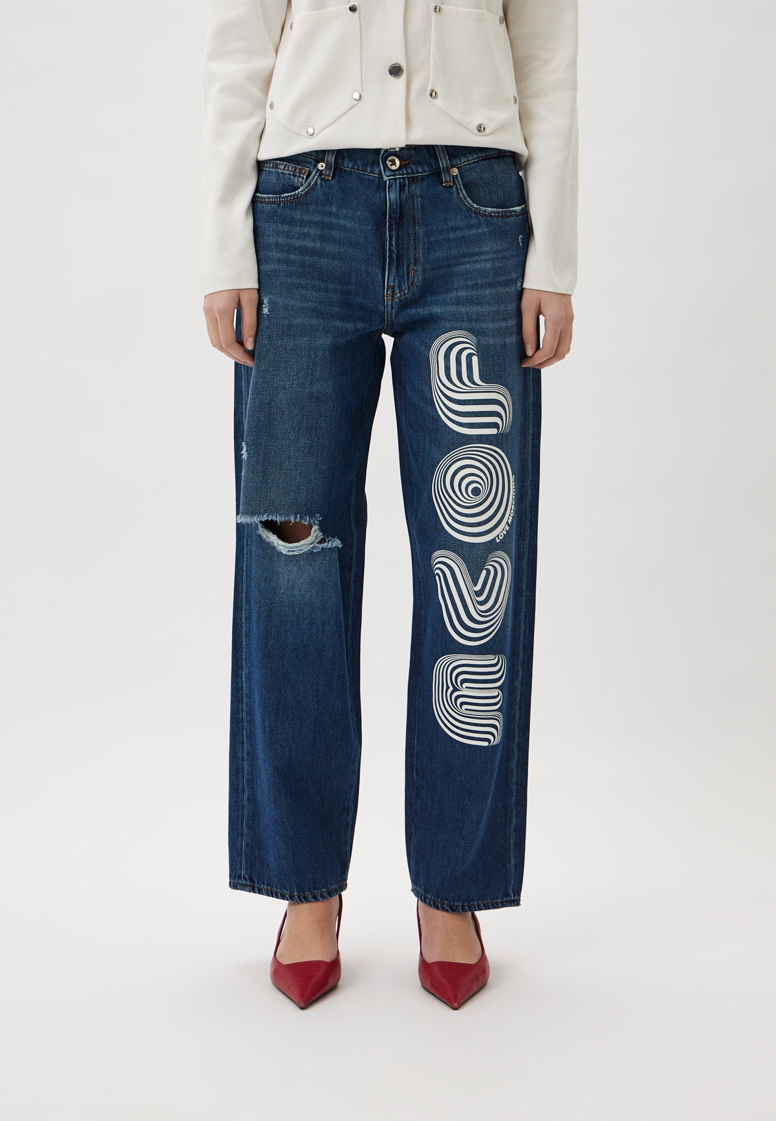 Джинсы Love Moschino, цвет: синий, RTLADF216501 — купить в интернет ...