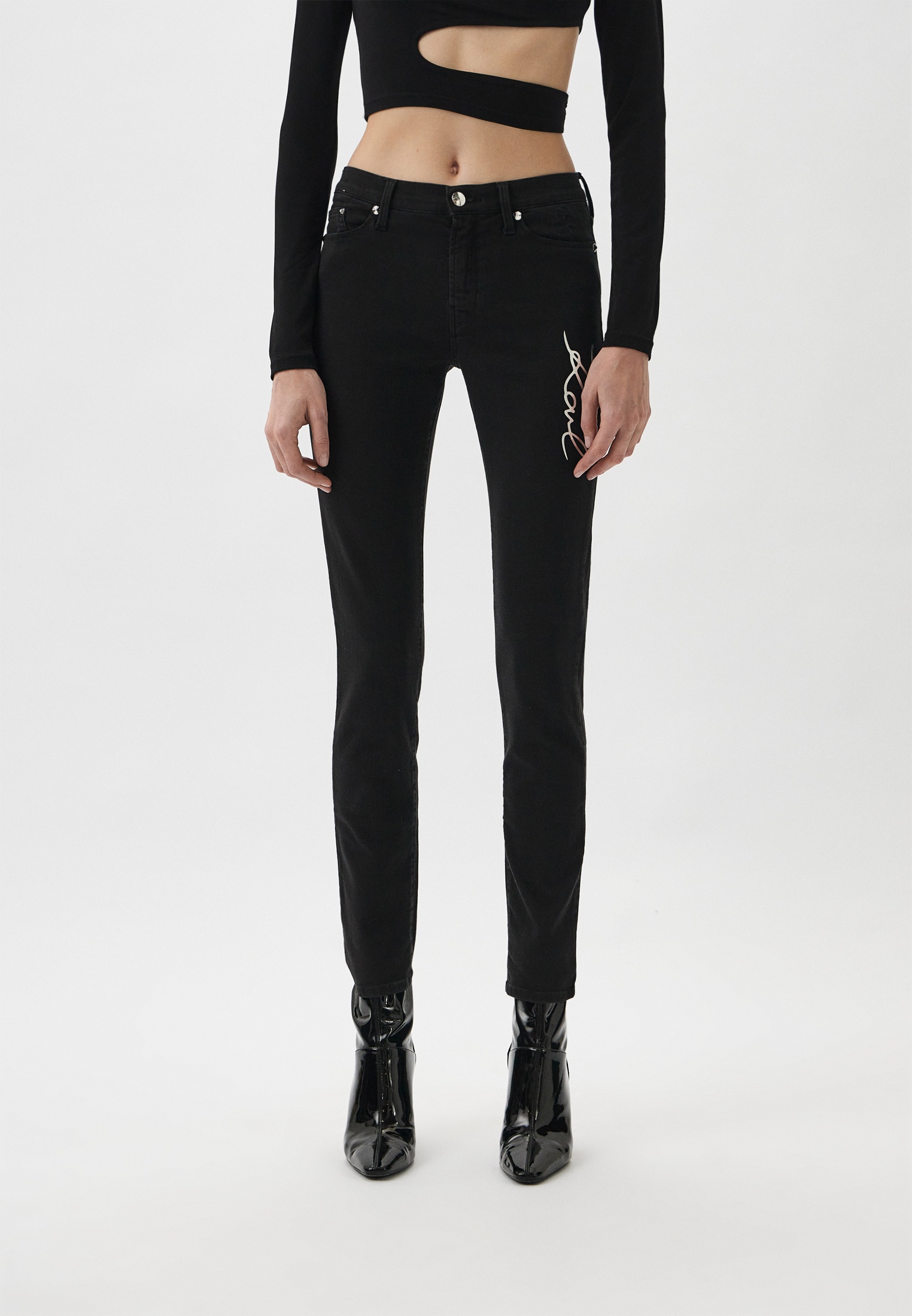 Джинсы Karl Lagerfeld Denim, цвет: черный, RTLADF302601 — купить в ...