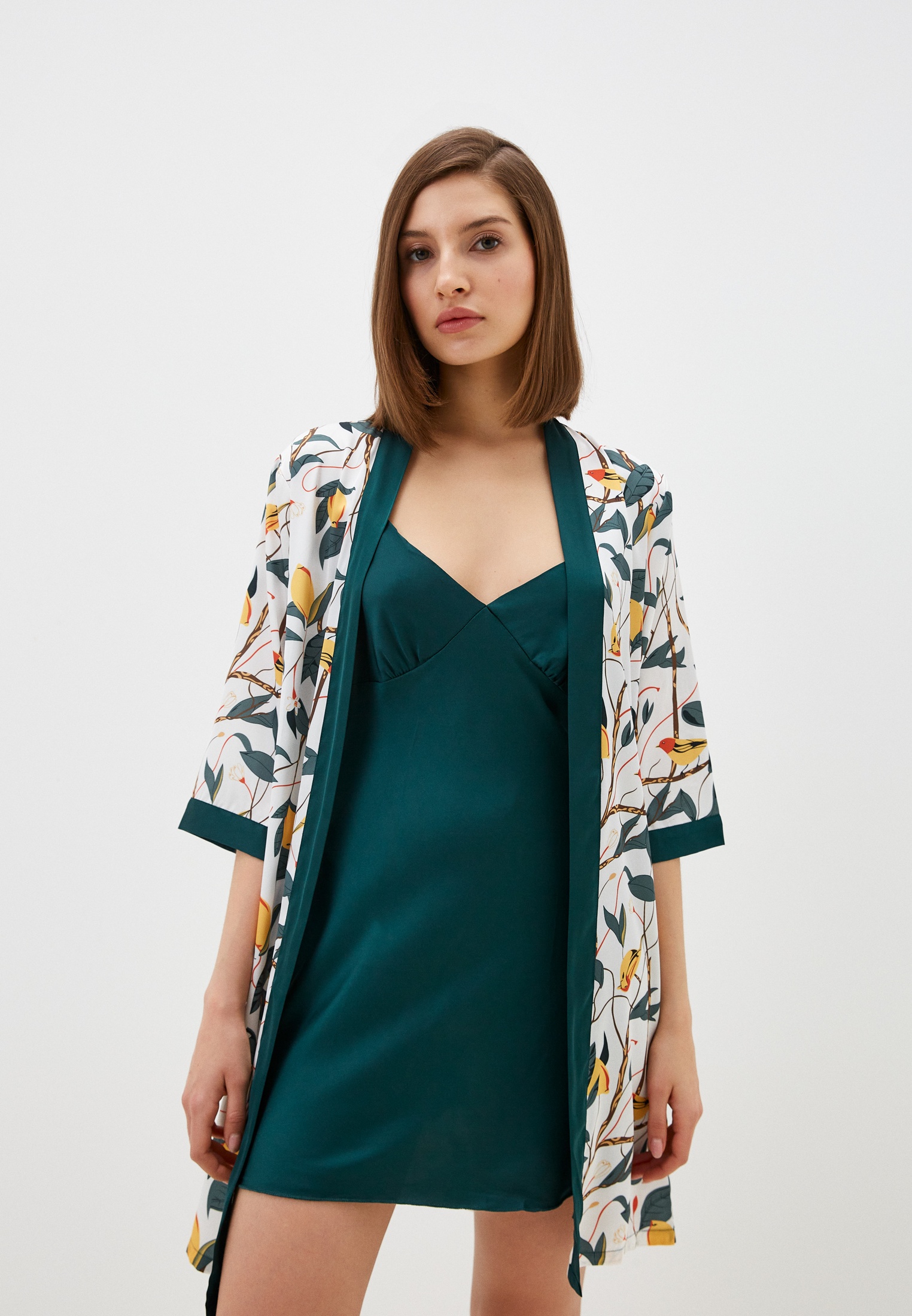 Халат и сорочка ночная Fielsi, цвет: белый, RTLADF370201 — купить в ...