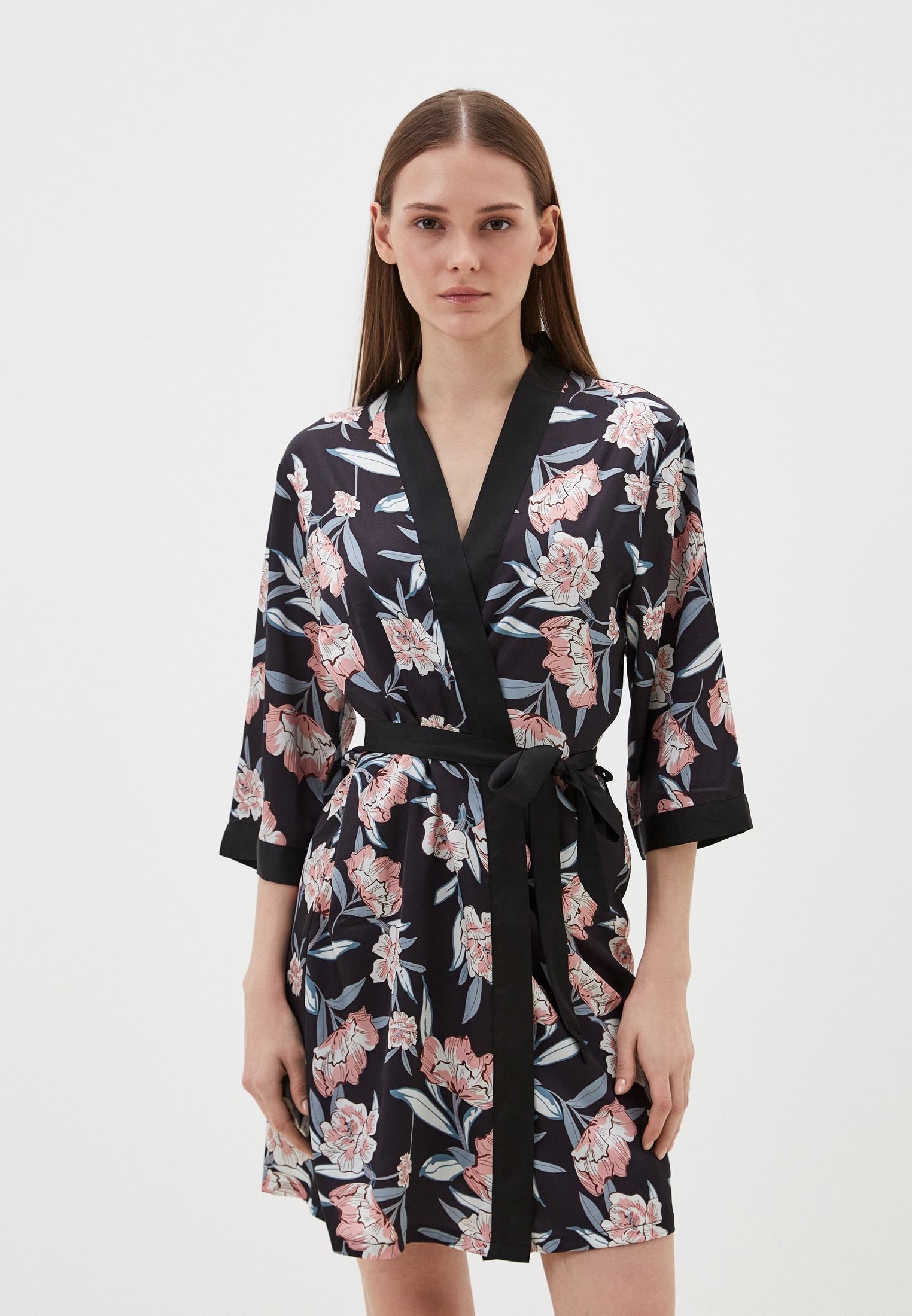 Халат и сорочка ночная Fielsi, цвет: черный, RTLADF372601 — купить в ...