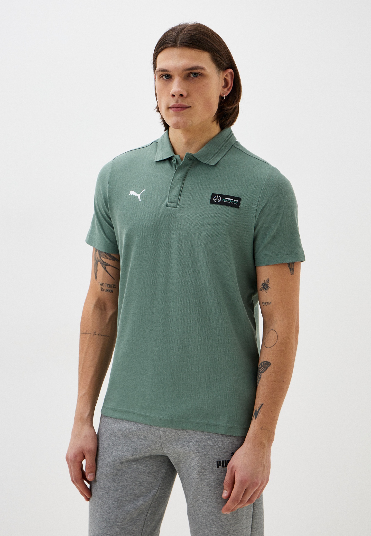 Поло PUMA MAPF1 Polo Eucalyptus, цвет: зеленый, RTLADF507901 — купить в ...