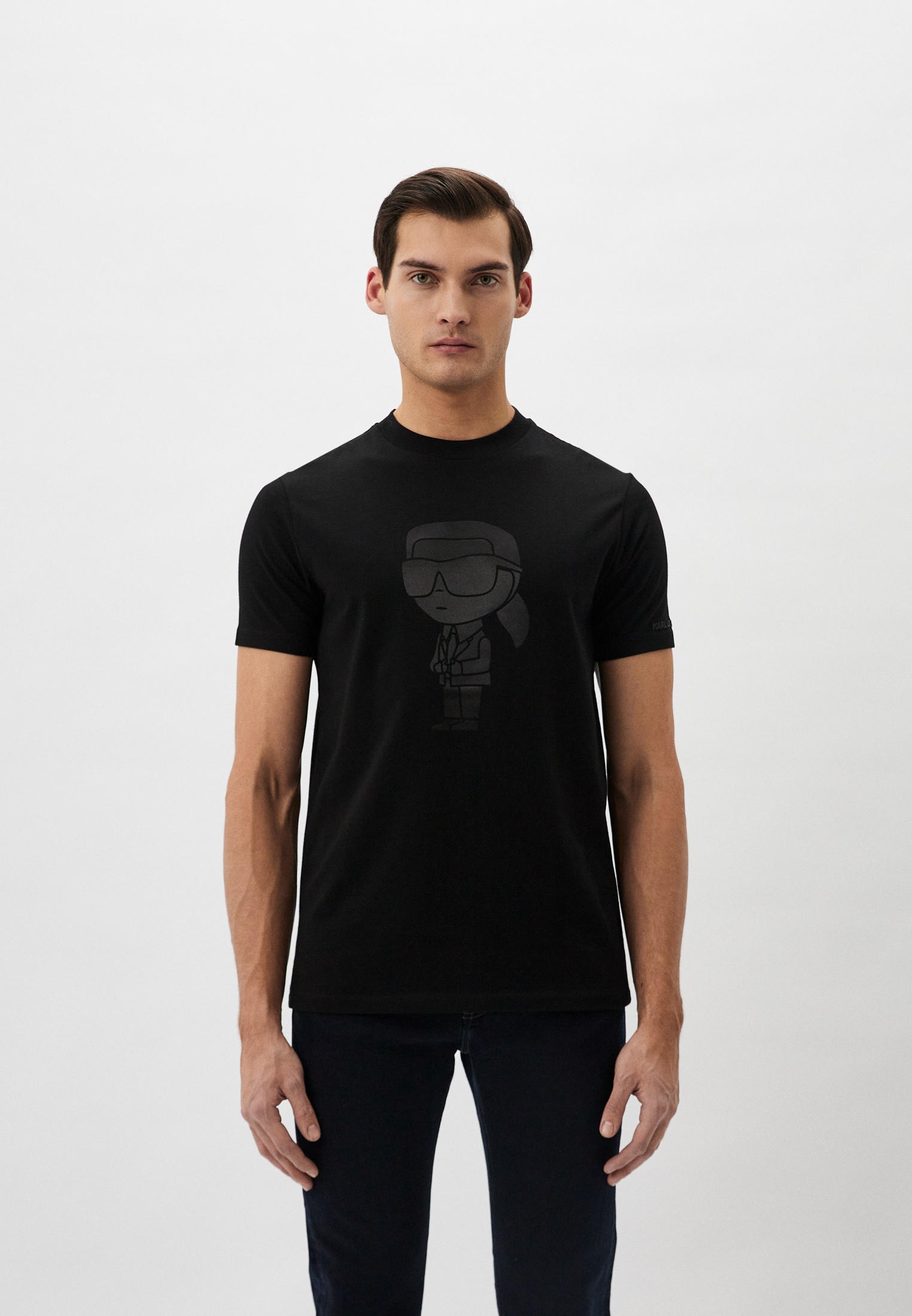 Футболка Karl Lagerfeld, цвет: черный, RTLADF741601 — купить в интернет ...