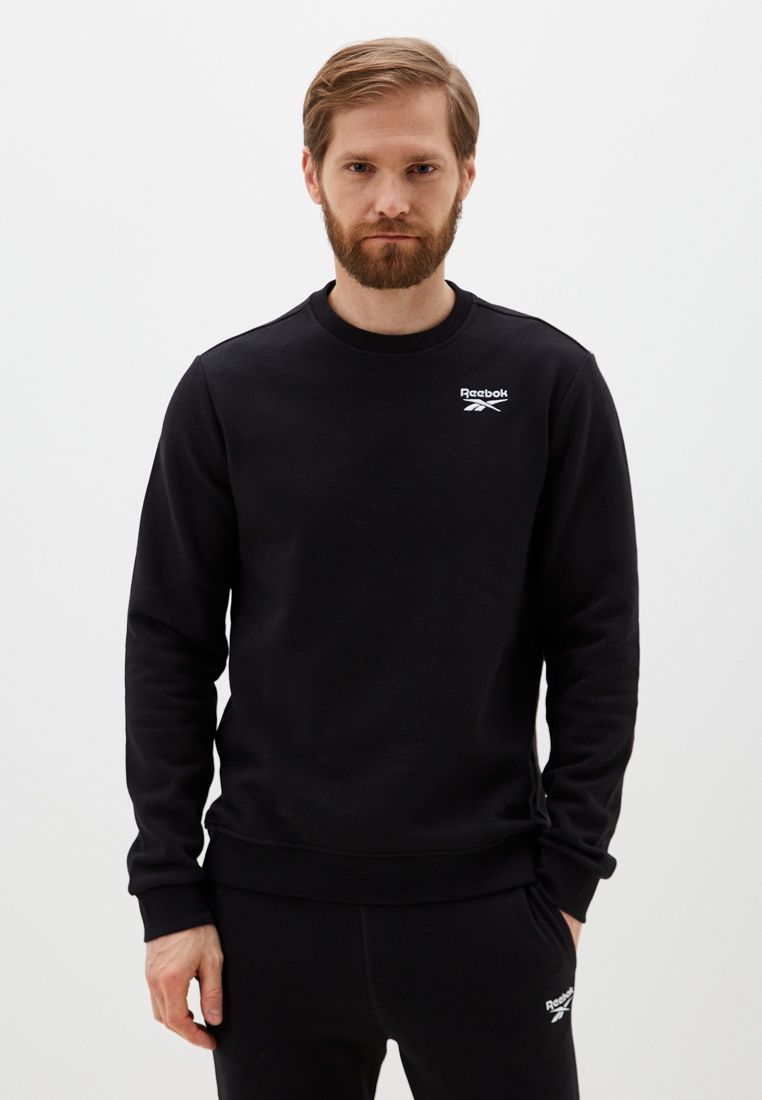 Свитшот Reebok REEBOK IDENTITY SMALL LOGO FLEECE CREW, цвет: черный ...