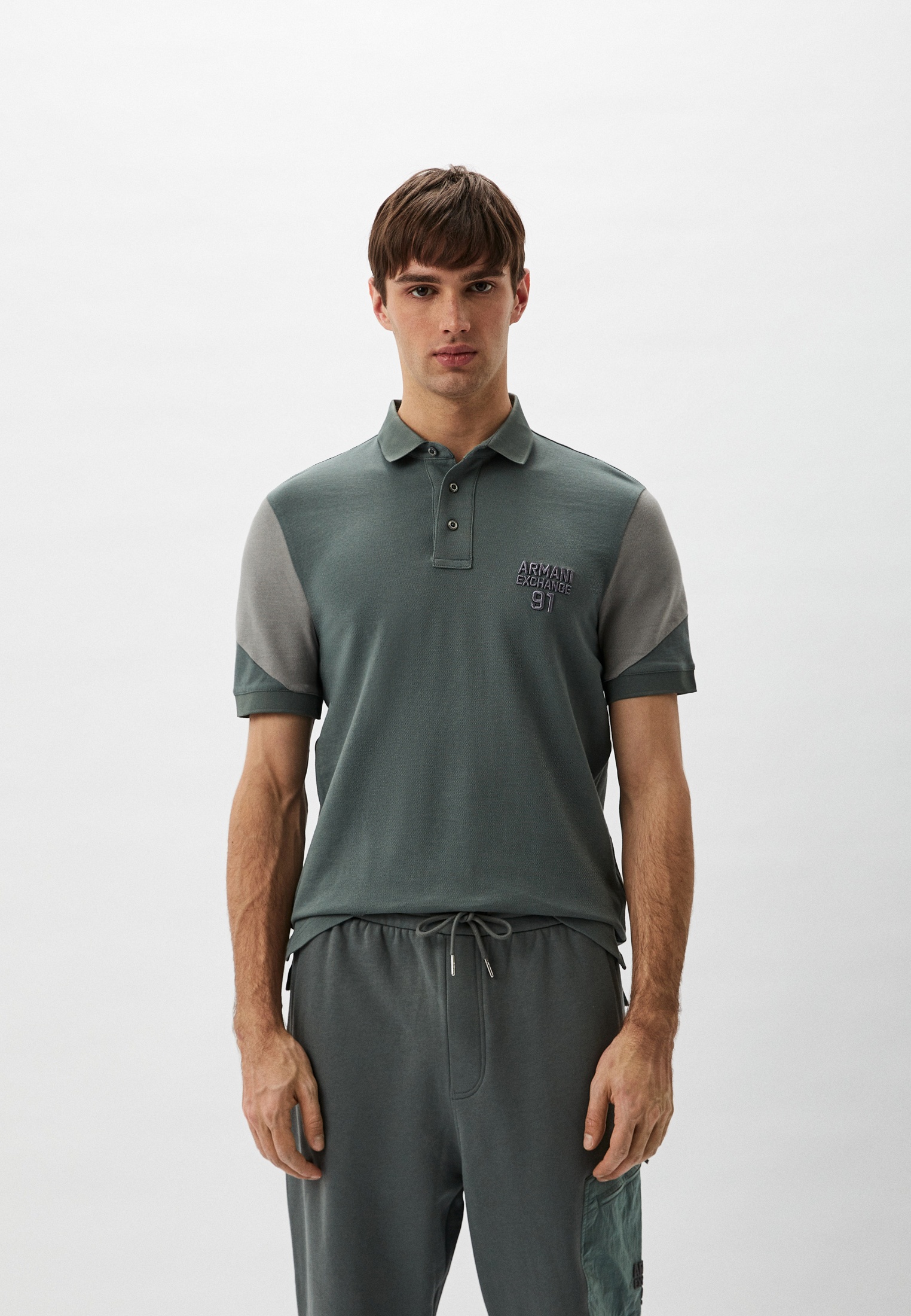 Поло Armani Exchange, цвет: зеленый, RTLADF946801 — купить в интернет ...