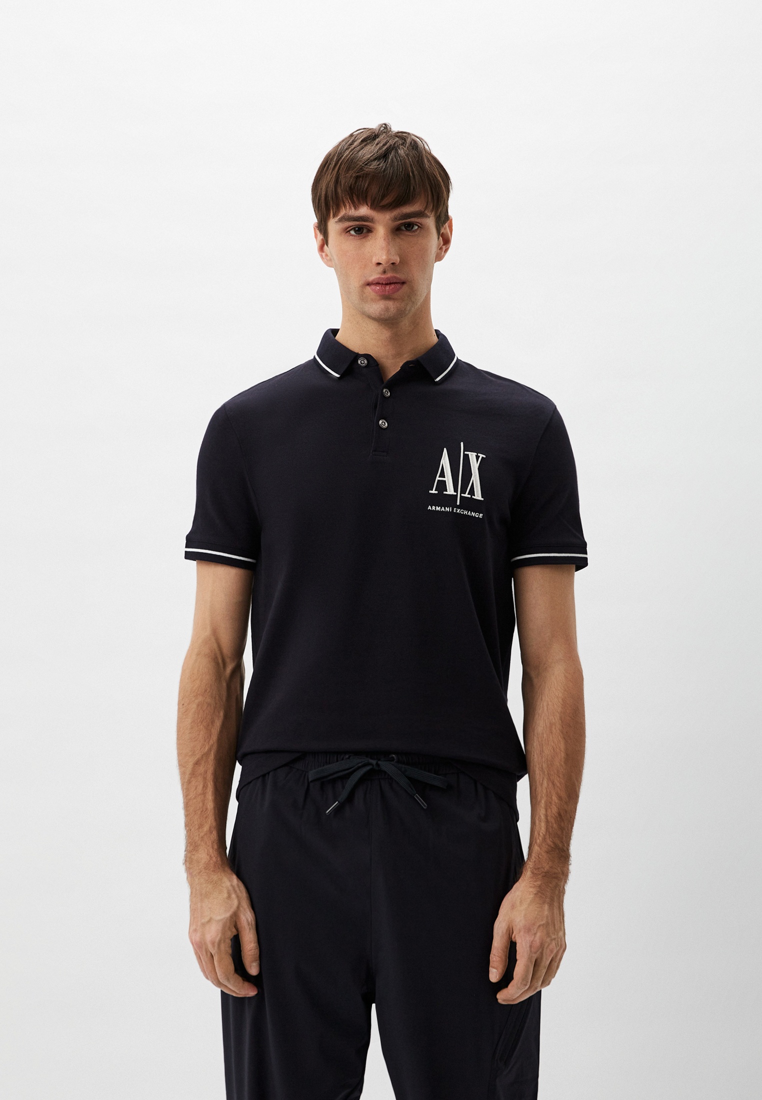 Поло Armani Exchange, цвет: синий, RTLADF948502 — купить в интернет ...