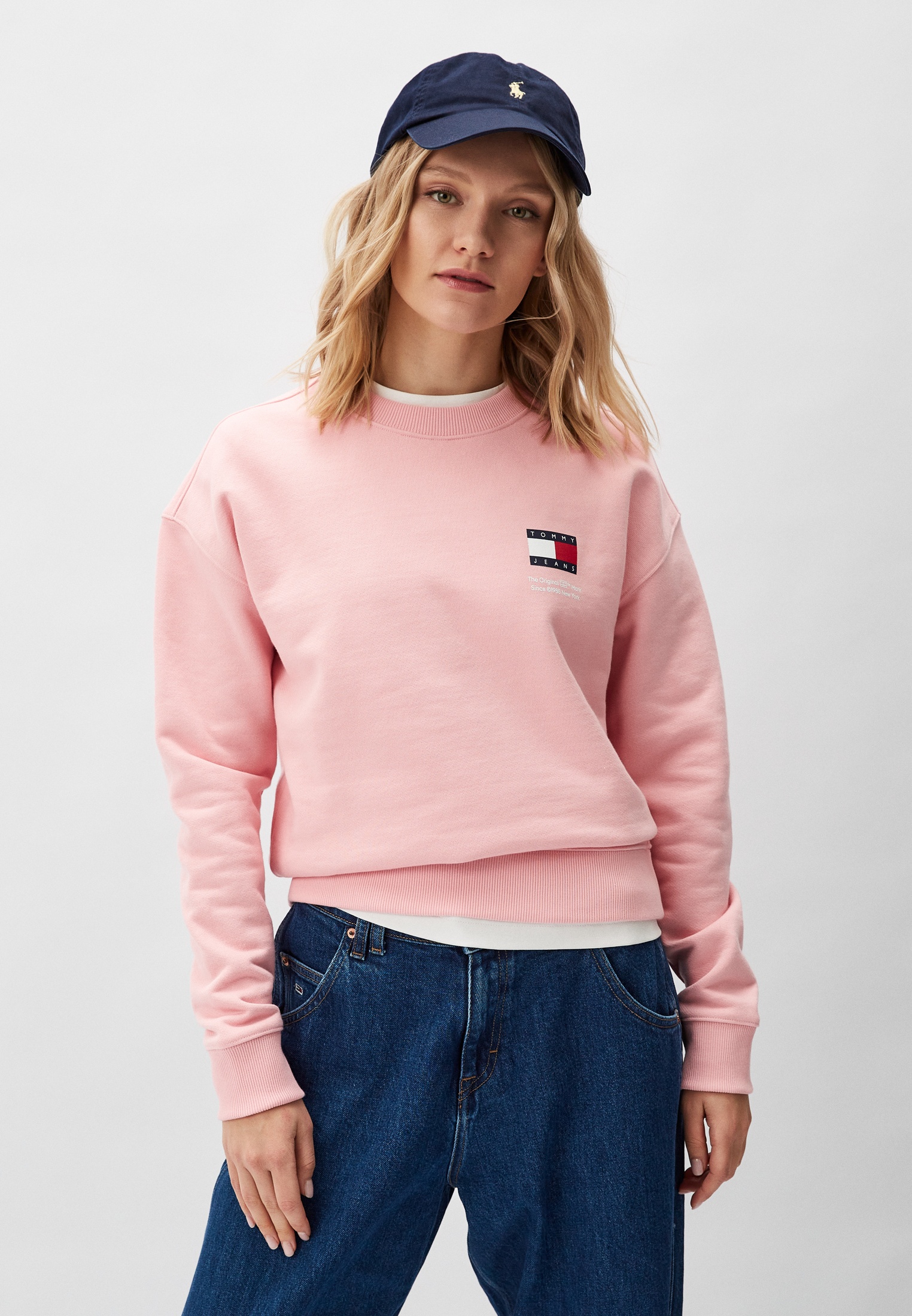 Свитшот Tommy Jeans, цвет: розовый, RTLADG276201 — купить в интернет ...