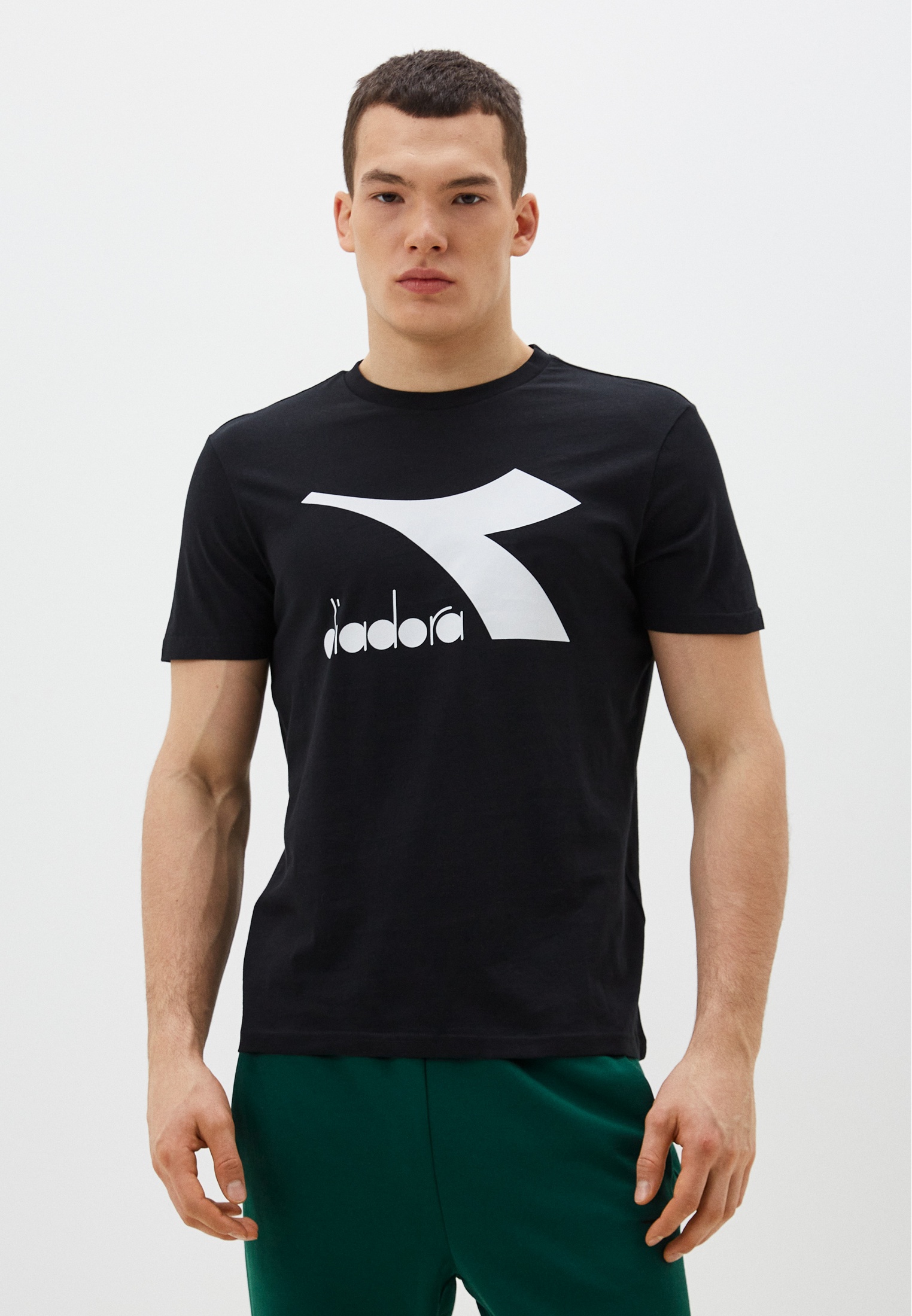 Футболка Diadora T-SHIRT SS CORE, цвет: черный, RTLADG327701 — купить в ...