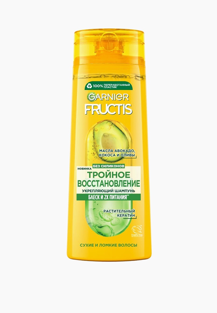 Шампунь Garnier укрепляющий, для сухих и ломких волос, цвет: прозрачный ...