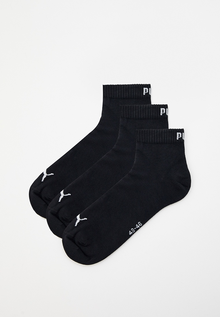 Носки 3 пары PUMA UNISEX QUARTER PLAIN 3P, цвет: черный, RTLADG696801 ...