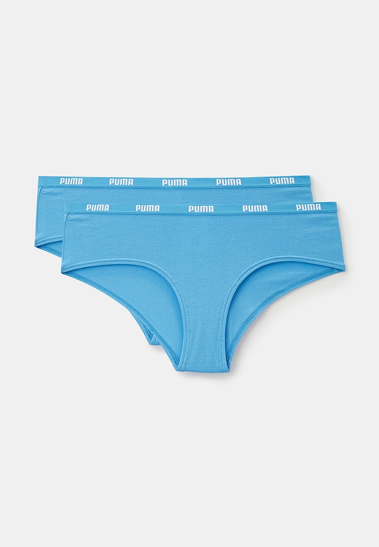 Трусы 2 шт. PUMA PUMA WOMEN HIPSTER 2P PACK, цвет: голубой ...