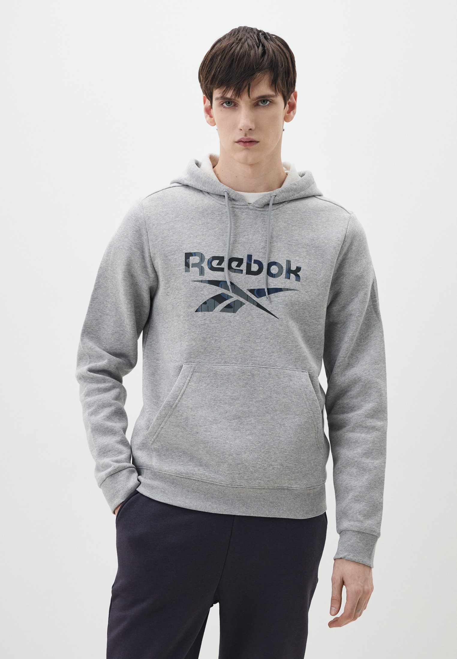 Худи Reebok RI MOTION CAMO OTH, цвет: серый, RTLADG767501 — купить в ...
