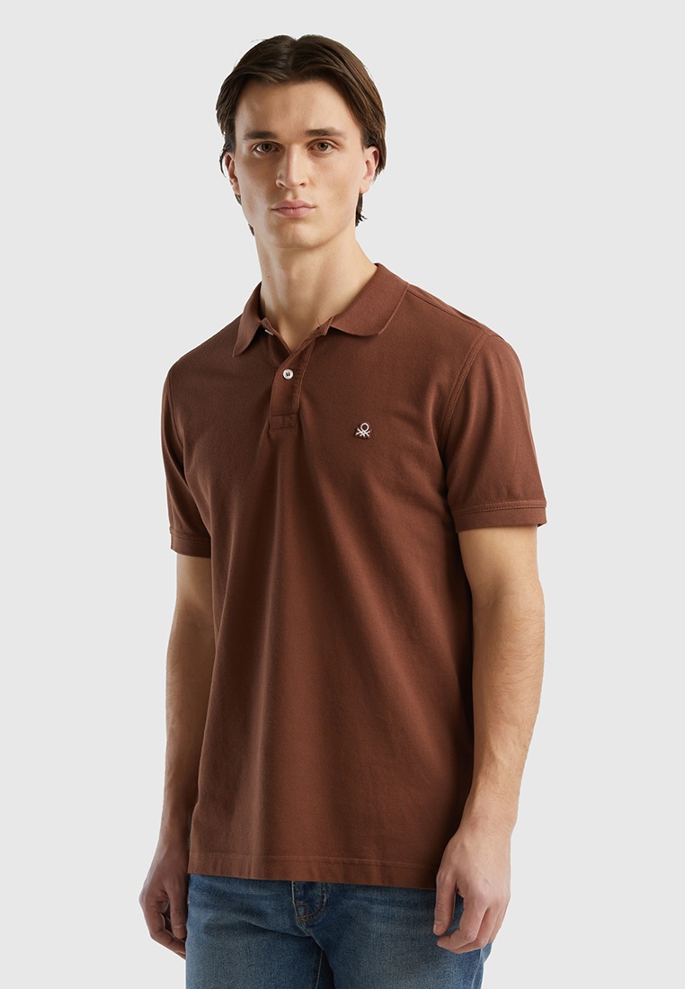 Поло United Colors of Benetton, цвет: коричневый, RTLADG962101 — купить ...