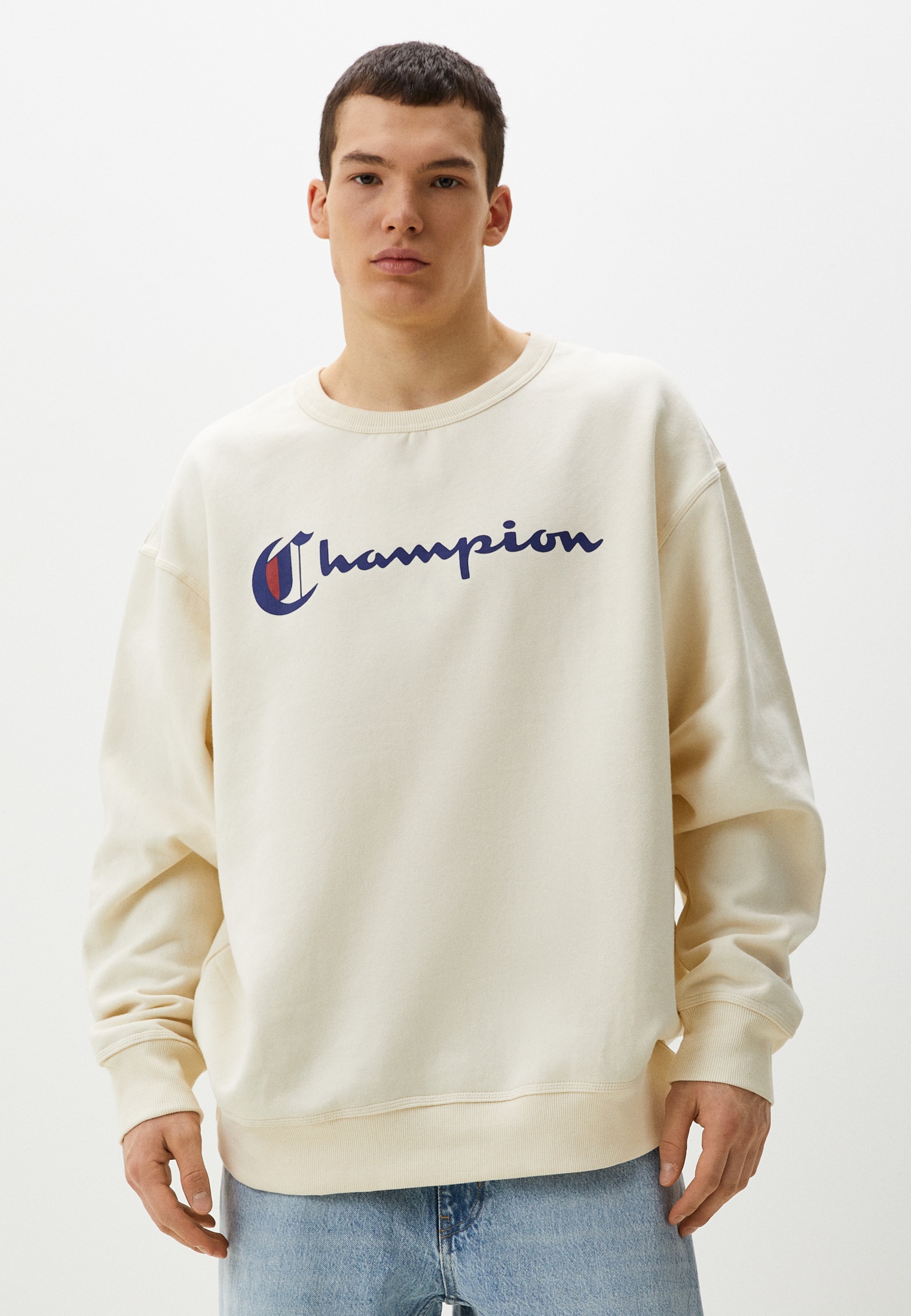 Свитшот Champion, цвет: бежевый, RTLADH122001 — купить в интернет ...