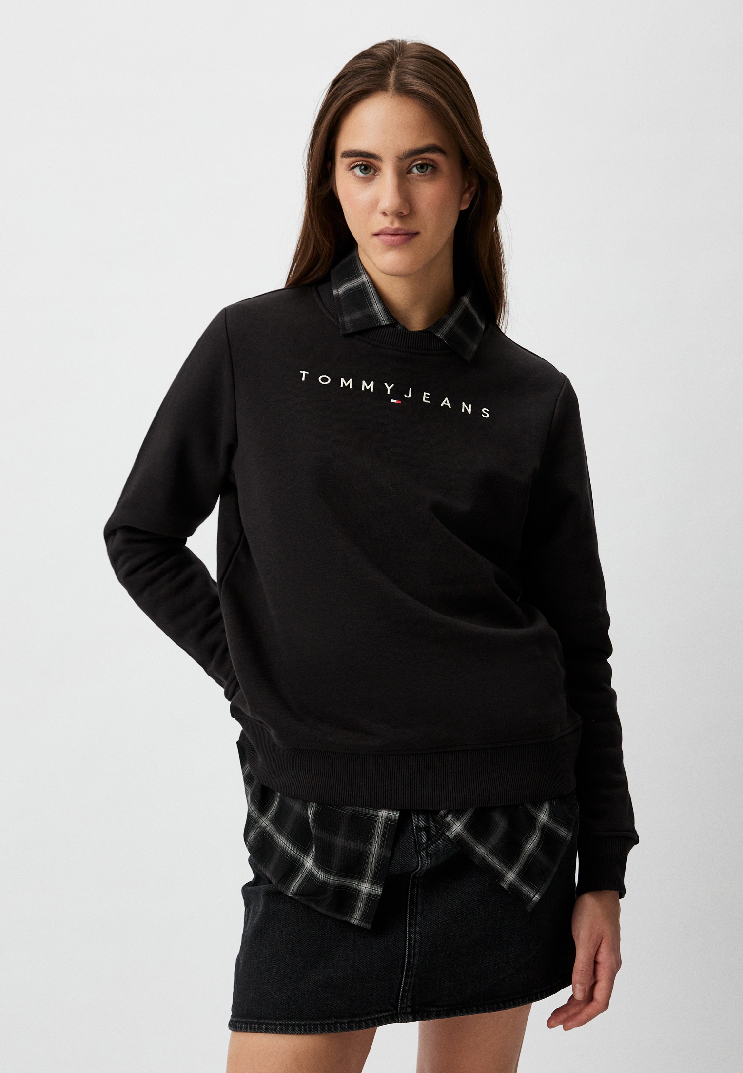 Свитшот Tommy Jeans, цвет: черный, RTLADT301001 — купить в интернет ...