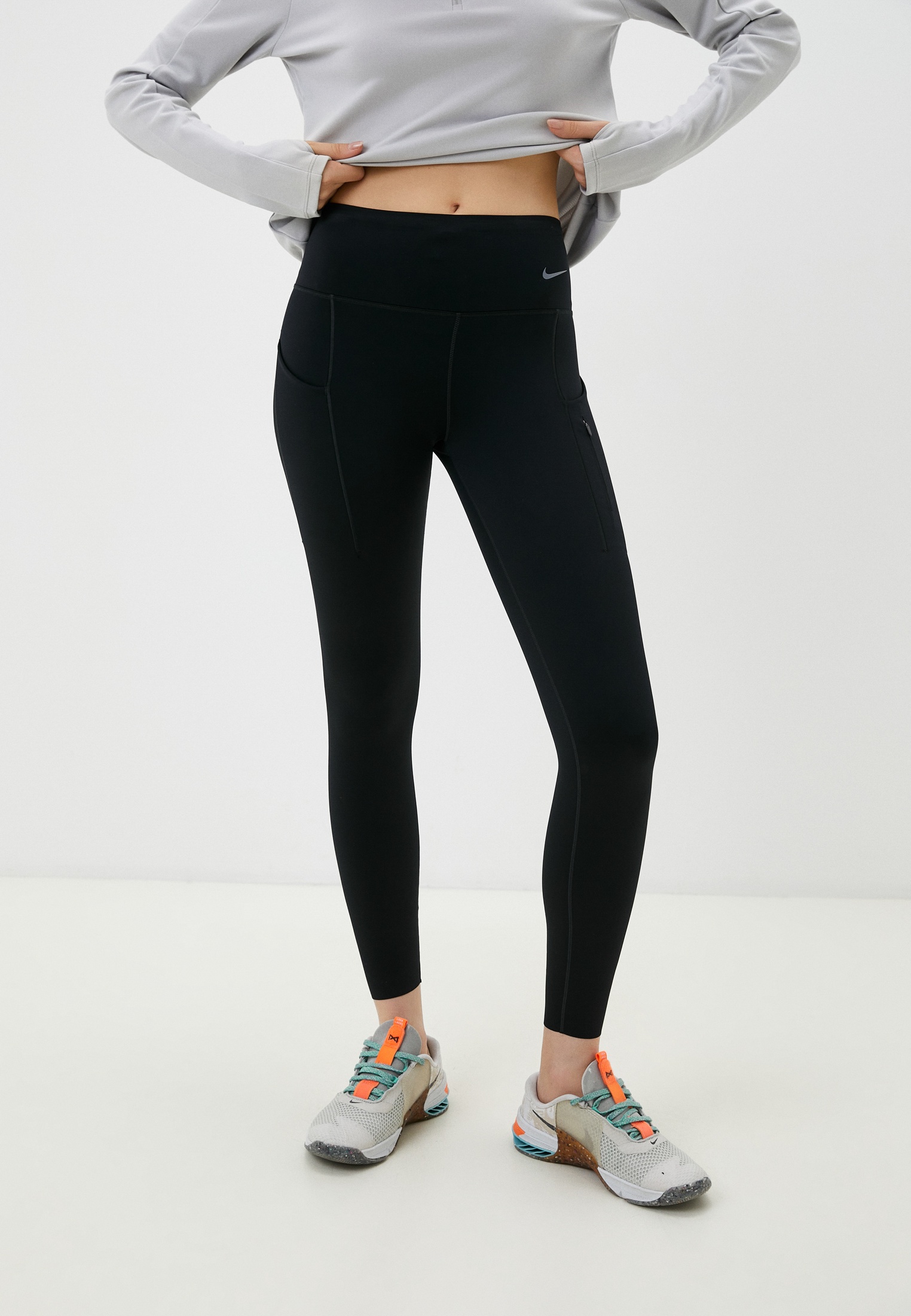 Тайтсы Nike W NK DF GO MR 7/8 TGHT, цвет: черный, RTLADH299001 — купить ...