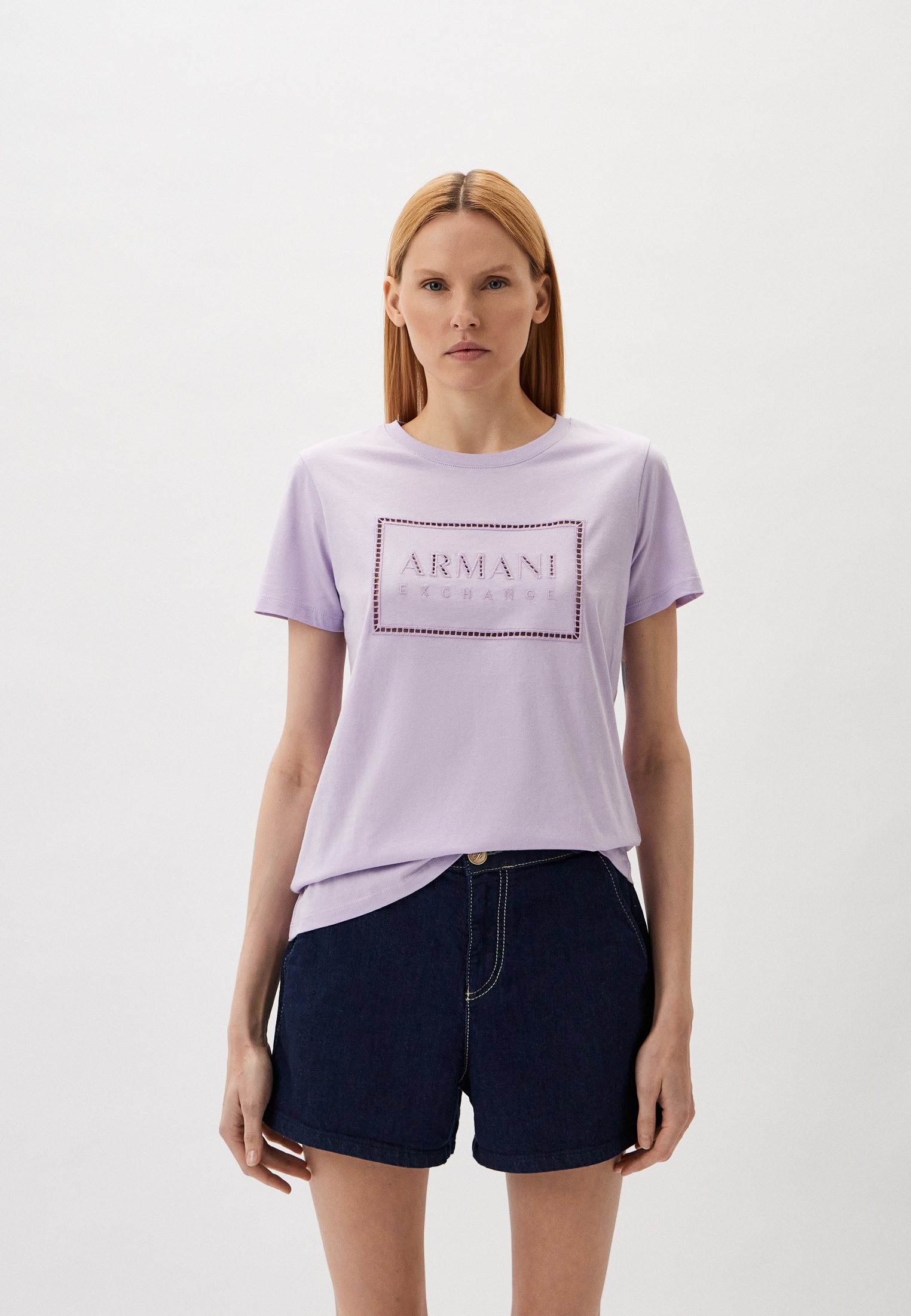 Футболка Armani Exchange, цвет: фиолетовый, RTLADH472301 — купить в ...