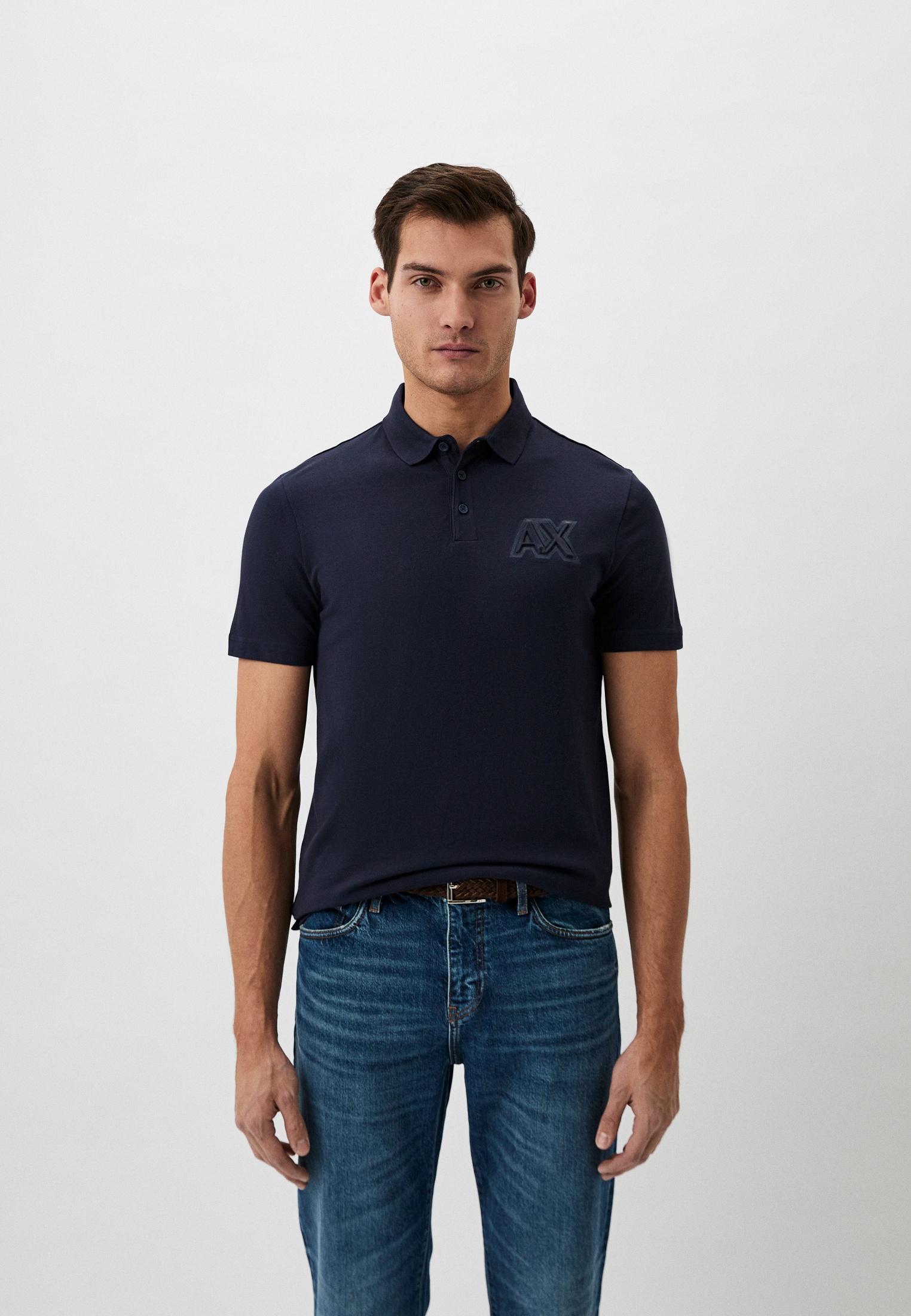 Поло Armani Exchange, цвет: синий, RTLADH534601 — купить в интернет ...