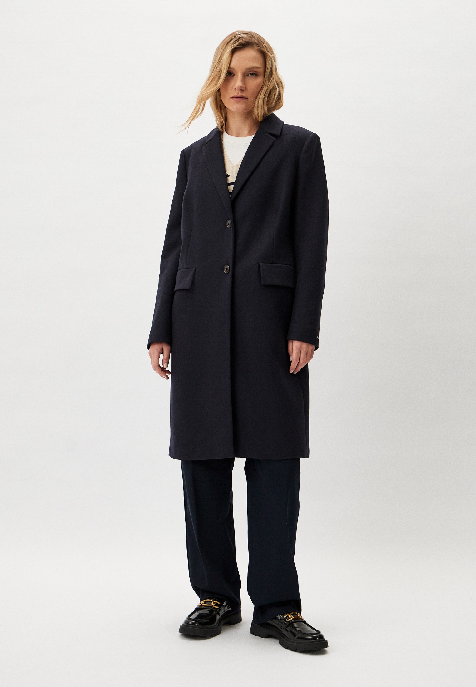 Пальто Tommy Hilfiger, цвет: синий, RTLADH551401 — купить в интернет ...