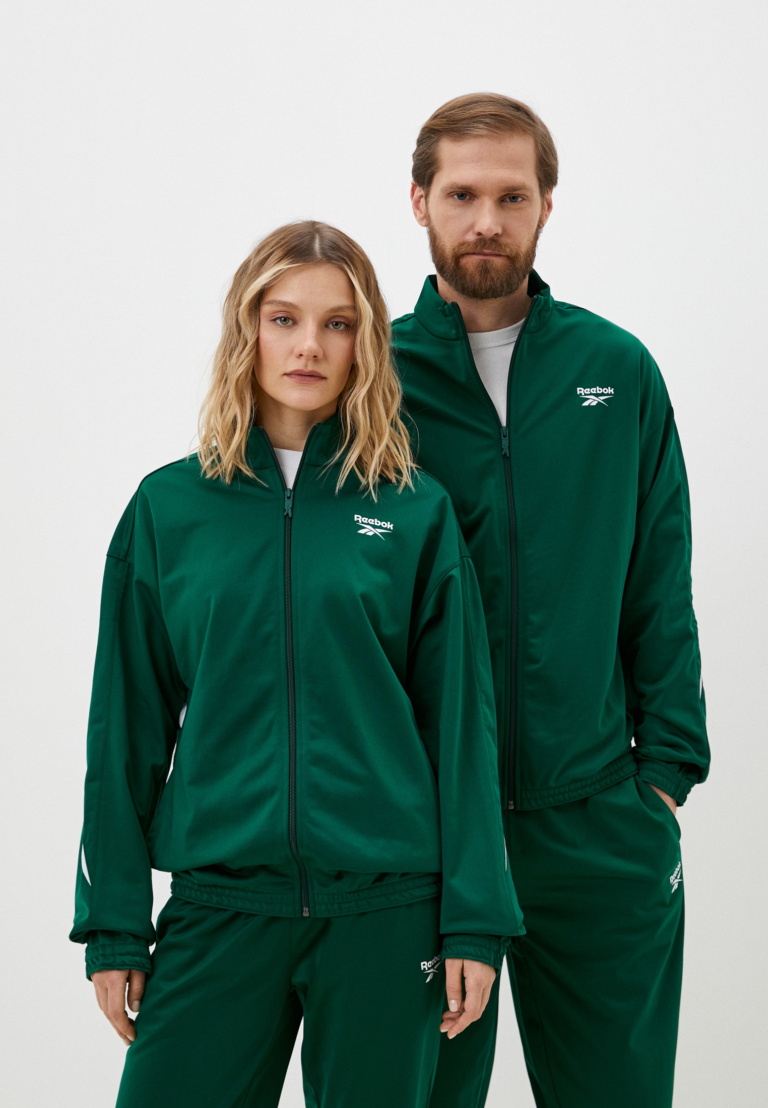 Олимпийка Reebok RI VECTOR KNIT TRACKTOP, цвет: зеленый, RTLADH757401 ...