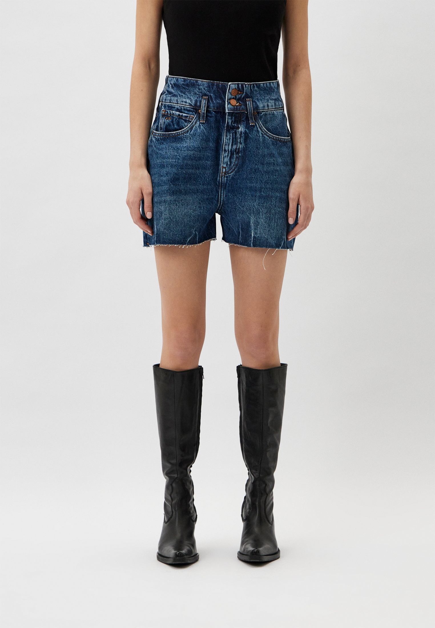Шорты джинсовые Armani Exchange, цвет: синий, RTLADH982201 — купить в ...