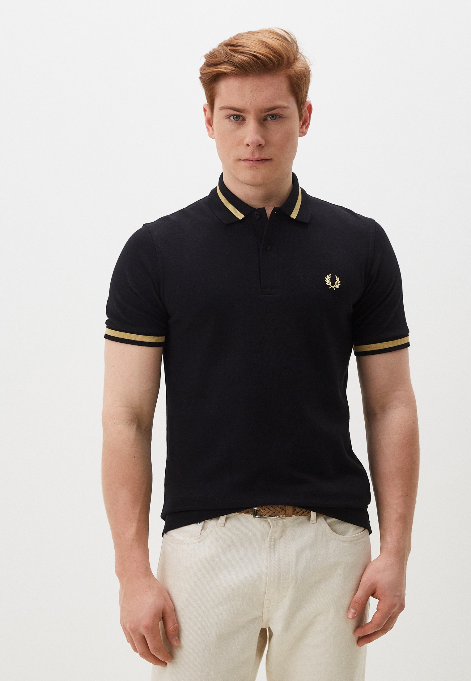 Поло Fred Perry SINGLE TIPPED, цвет: черный, RTLADI102101 — купить в ...