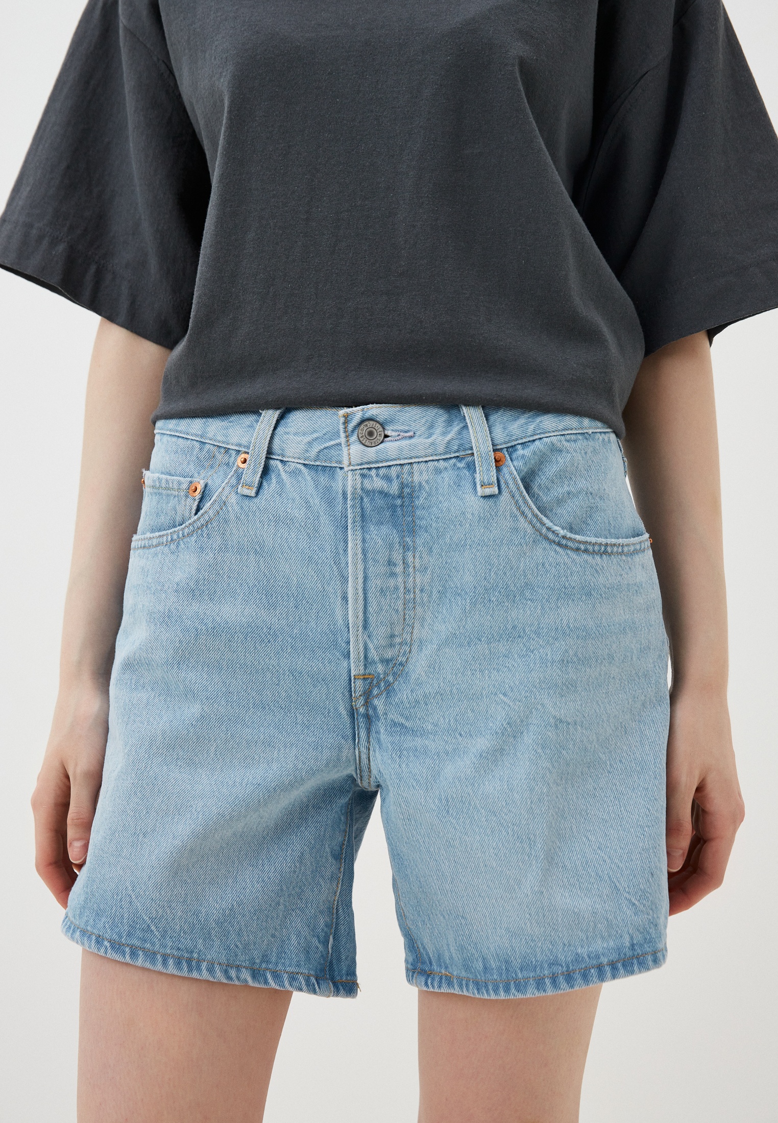 Шорты джинсовые Levi's® 501® ROLLED, цвет: голубой, RTLADI153101 ...