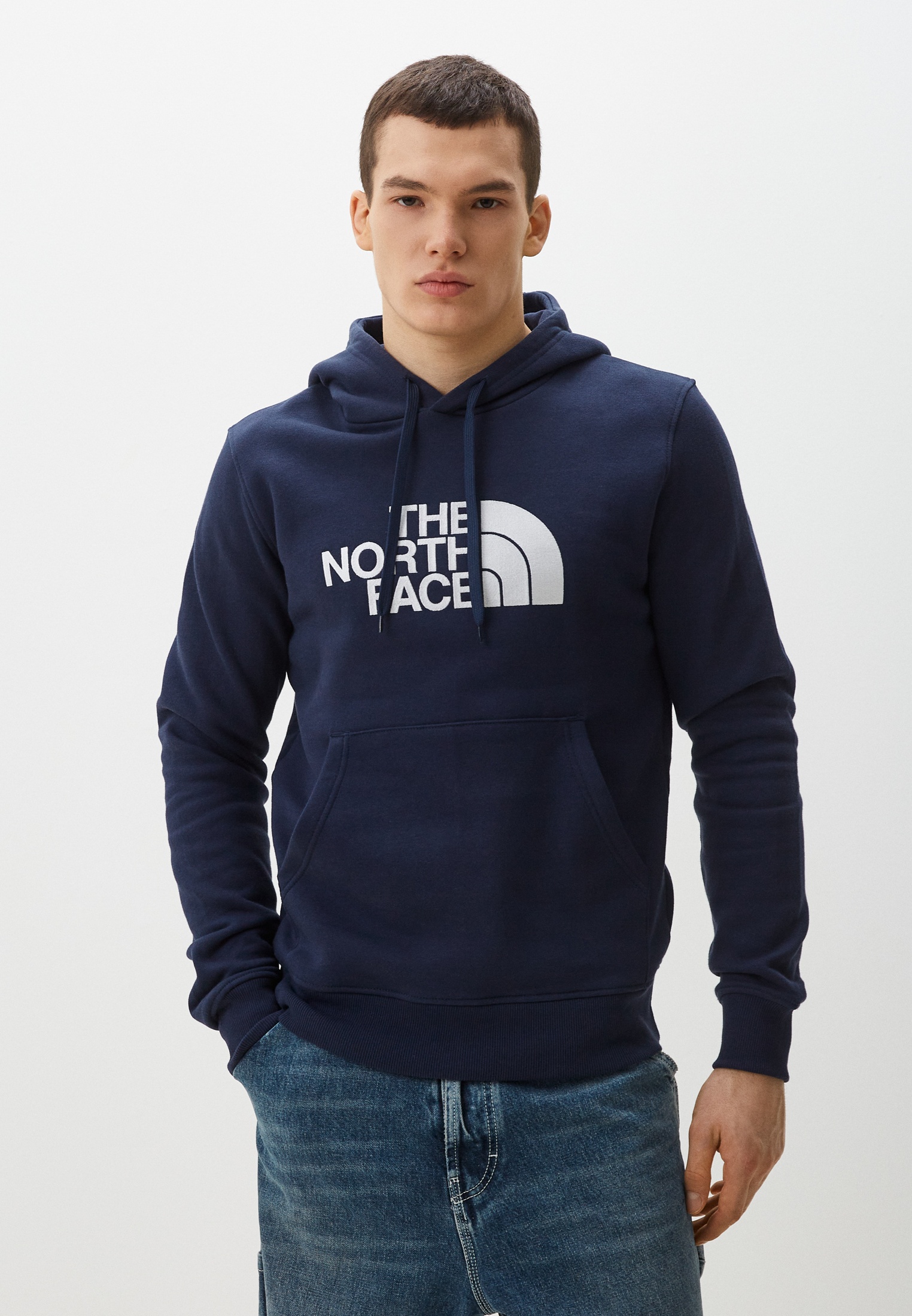 North face drew peak hoodie blue deals