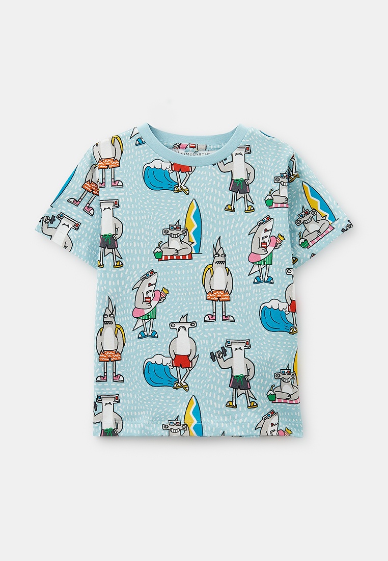 Футболка Stella McCartney, цвет: голубой, RTLADI203801 — купить в ...