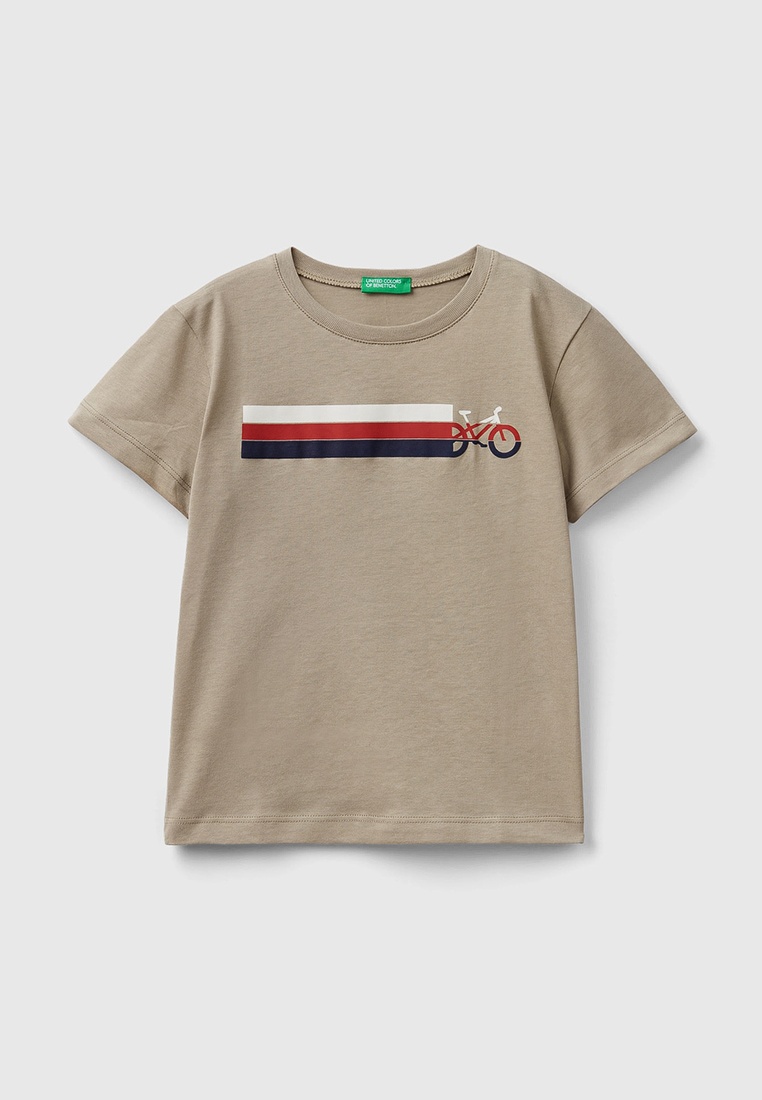 Футболка United Colors of Benetton, цвет: бежевый, RTLADI384301 ...
