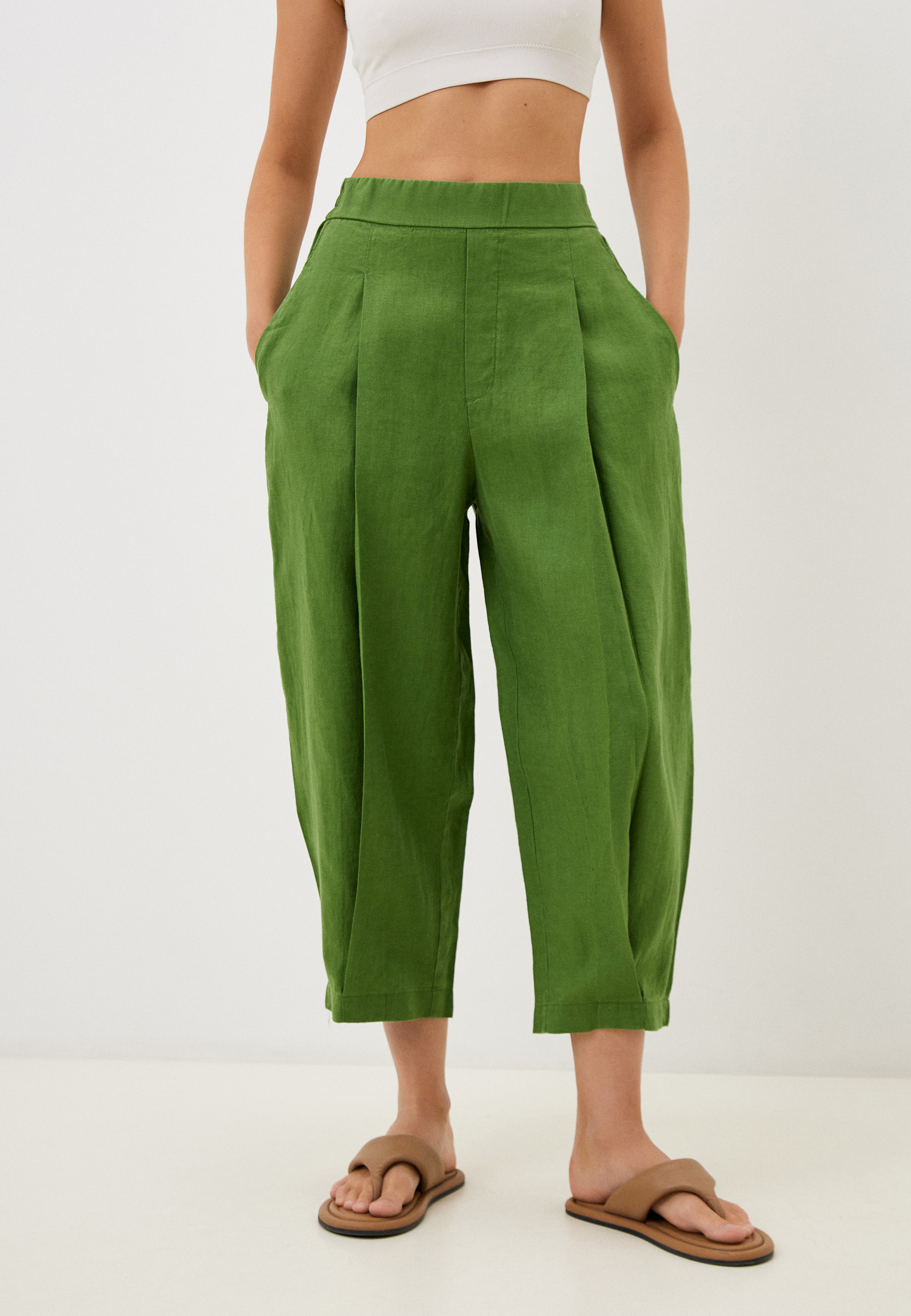 Брюки United Colors of Benetton, цвет: зеленый, RTLADI452501 — купить в ...
