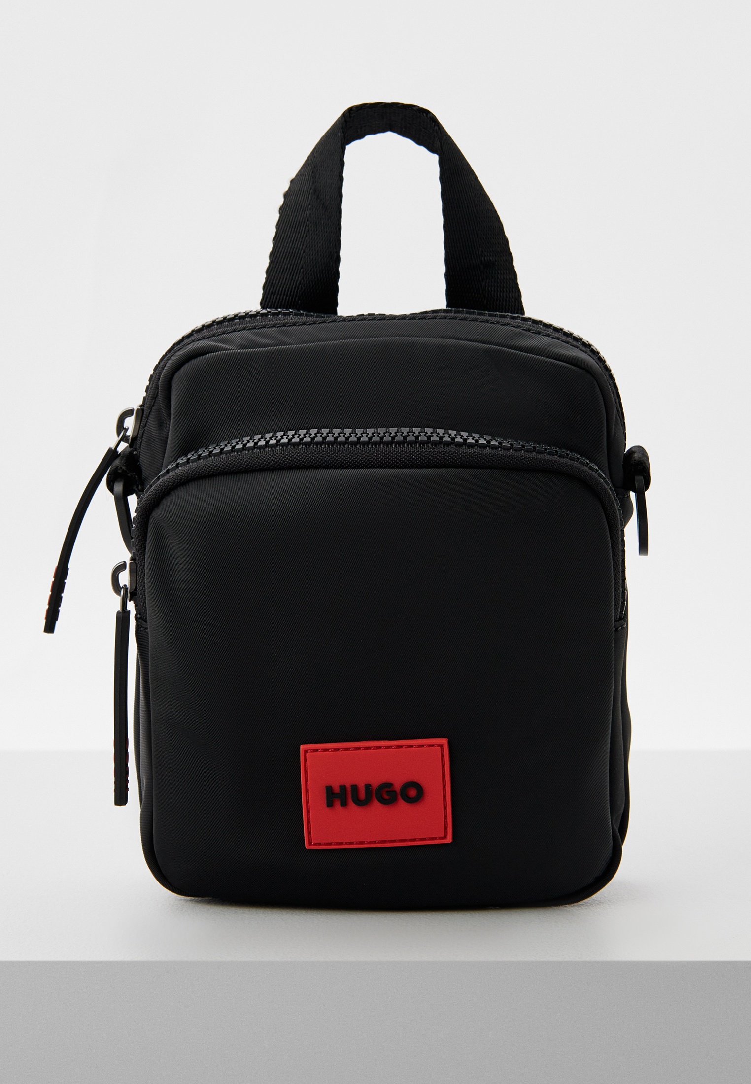 HUGO Ethon 2.0L EW Crossbody – Sac Bandoulière Homme Similicuir Perforé, Fermeture Zippée, Style Urbain Élégant