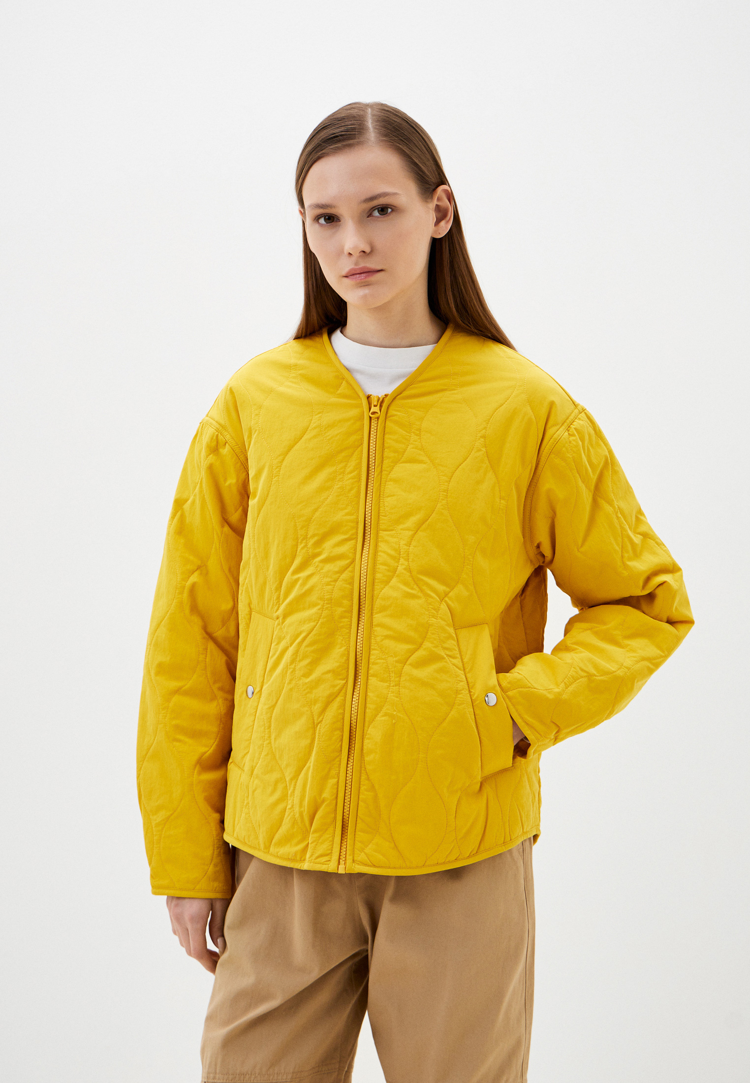 Куртка утепленная United Colors of Benetton, цвет: желтый, RTLADI736801 ...