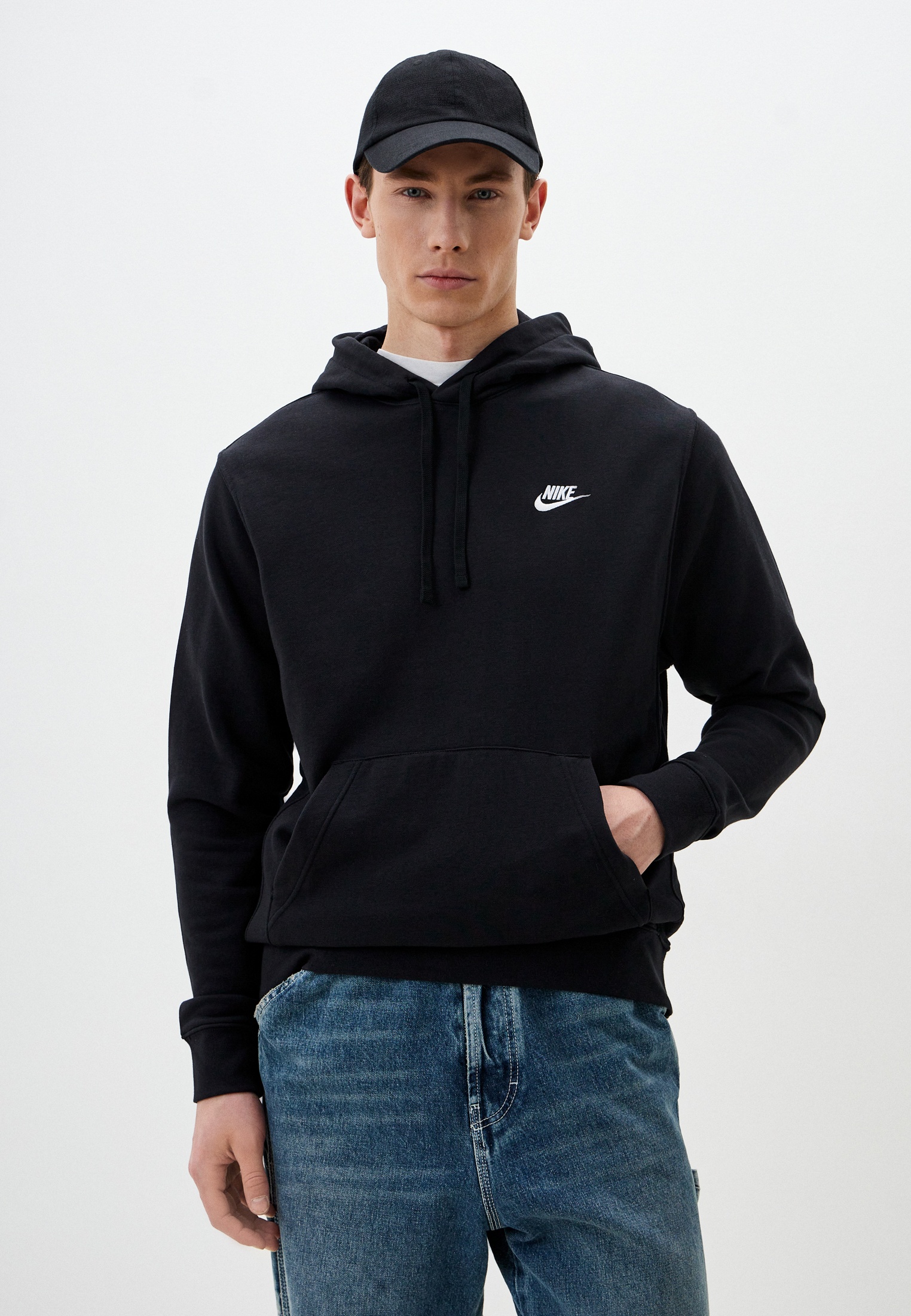 Худи Nike M NSW CLUB HOODIE PO FT, цвет: черный, RTLADI748701 — купить ...