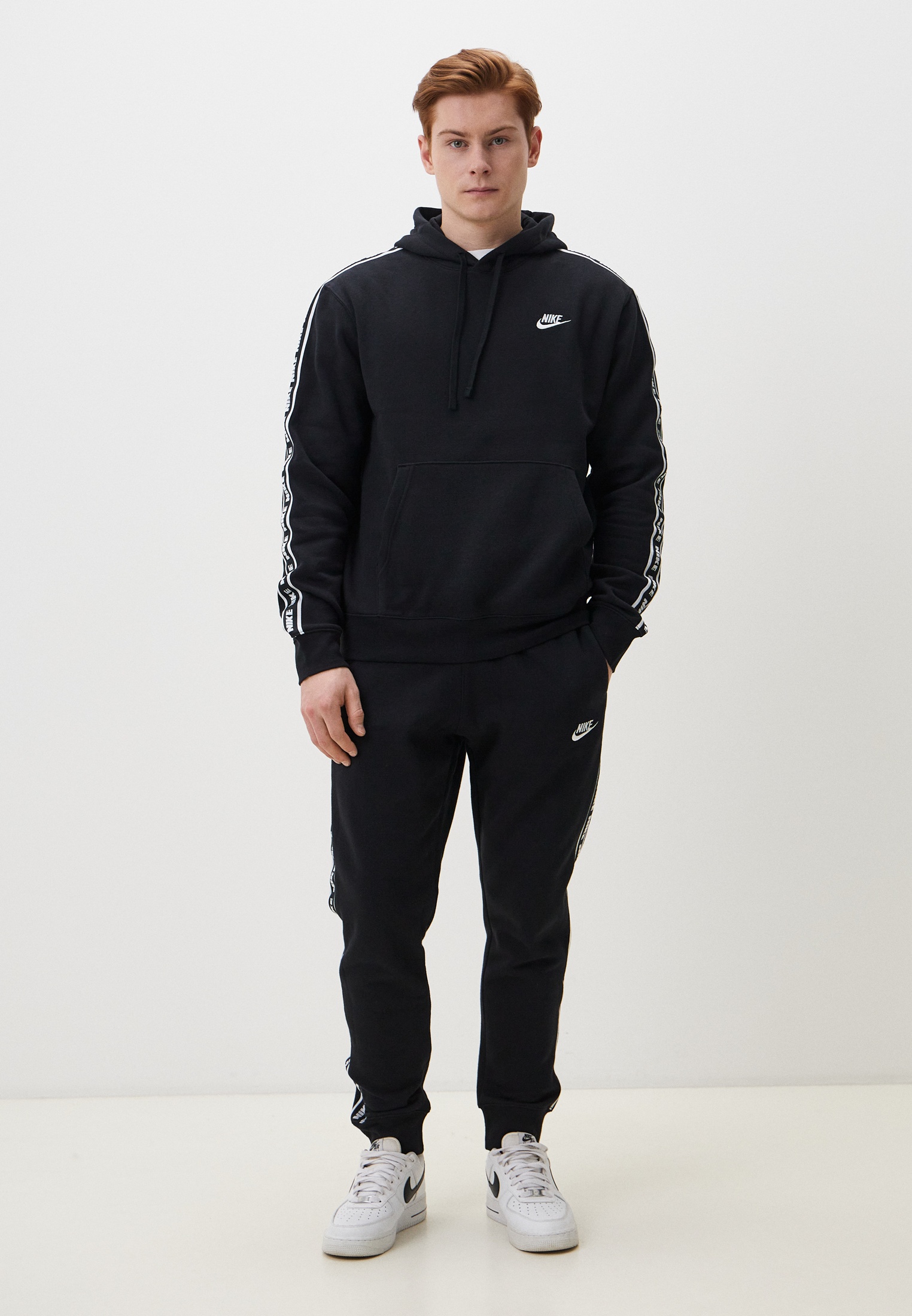 Костюм спортивный Nike M NK CLUB FLC GX HD TRK SUIT, цвет: черный ...