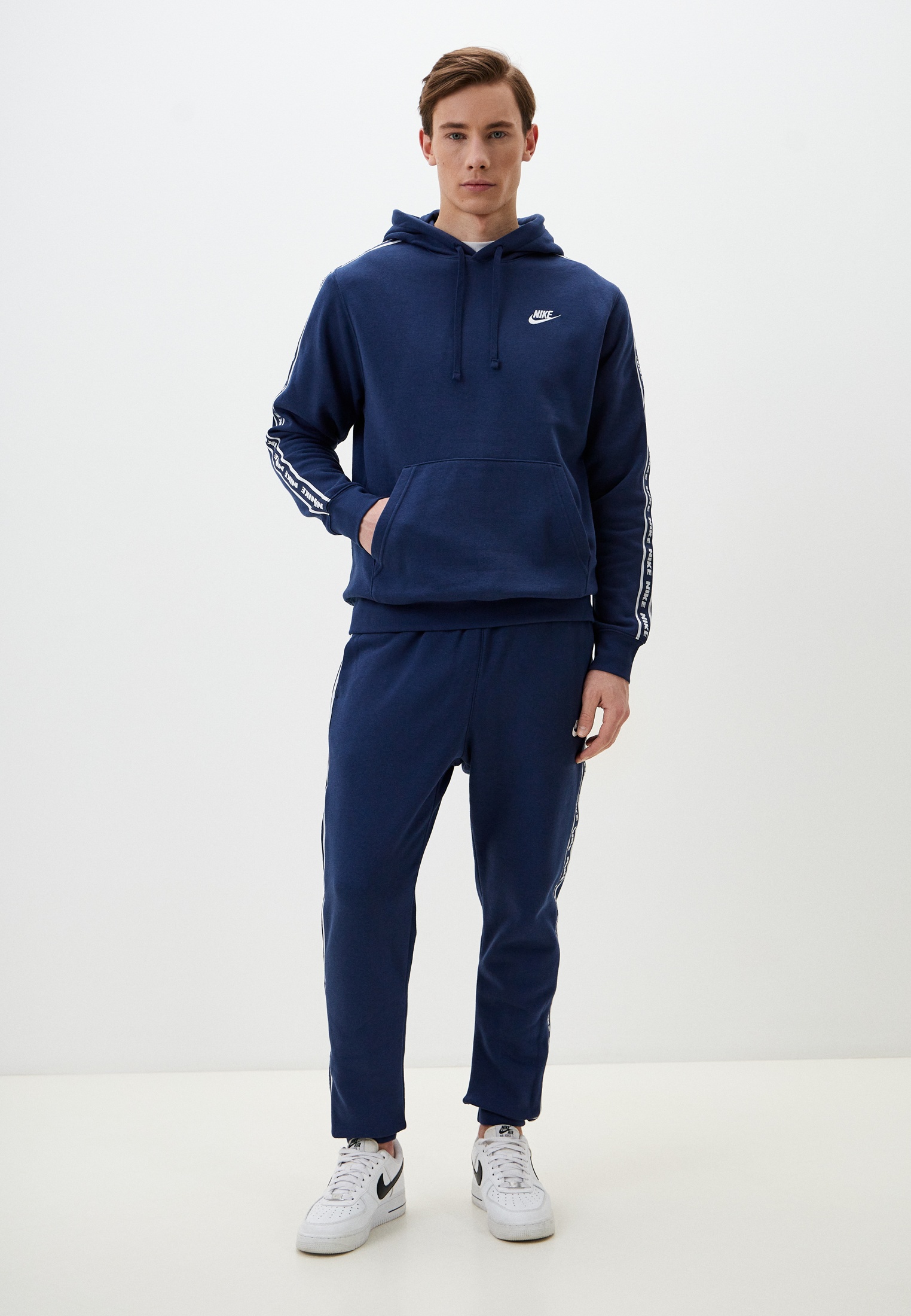 Костюм спортивный Nike M NK CLUB FLC GX HD TRK SUIT, цвет: синий ...