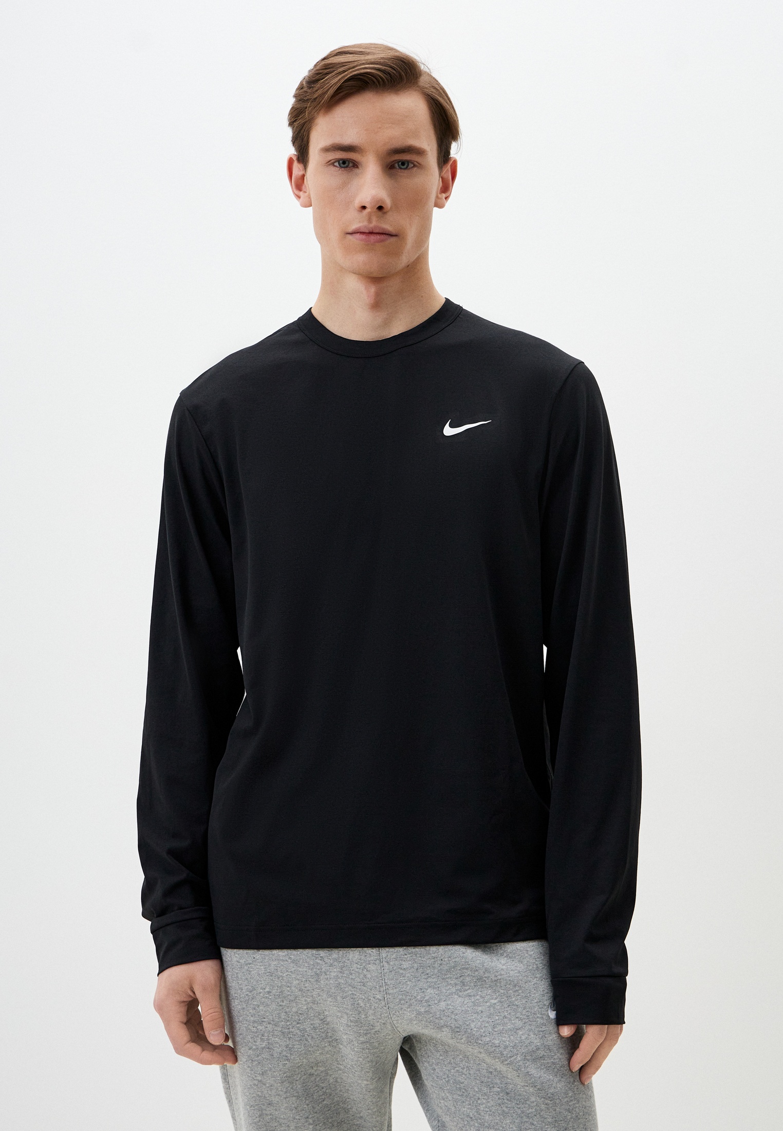 Лонгслив спортивный Nike M NK DF UV HYVERSE LS, цвет: черный ...